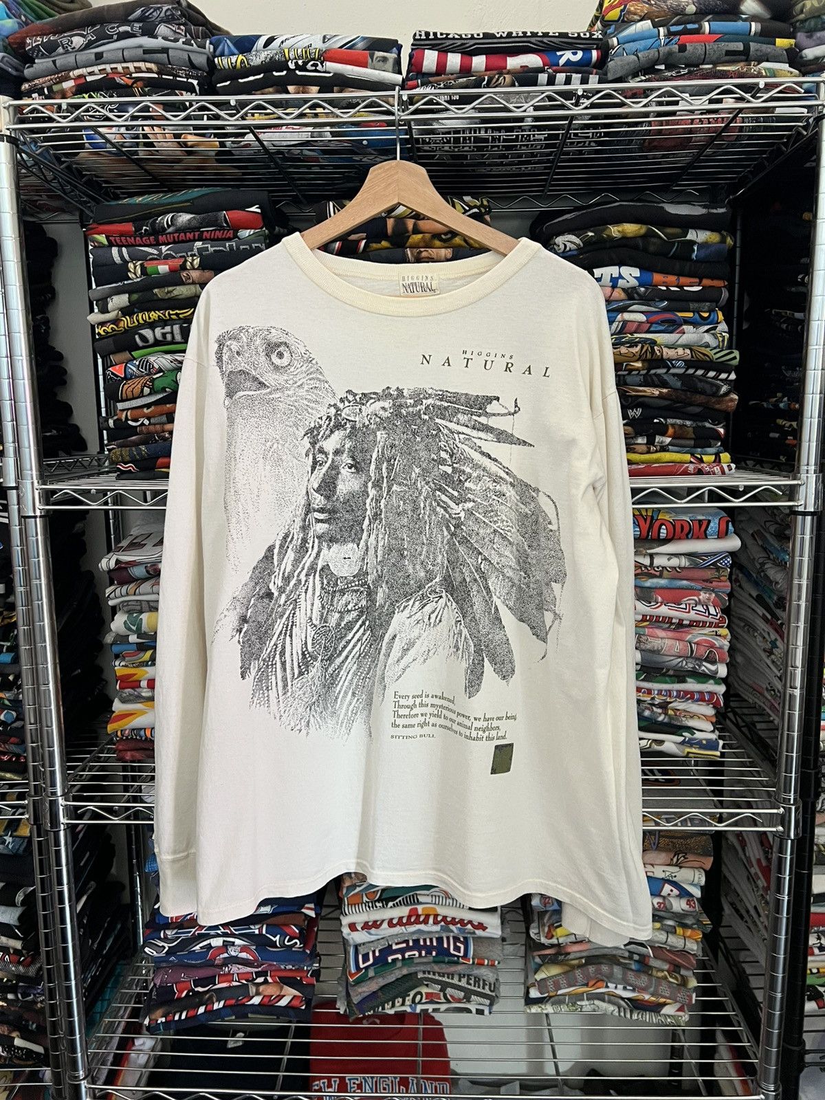 Habitat 90s Higgins Natural Sitting Bull Quote Native American Eagle Size US XL / EU 56 / 4 - 1 Thumbnail