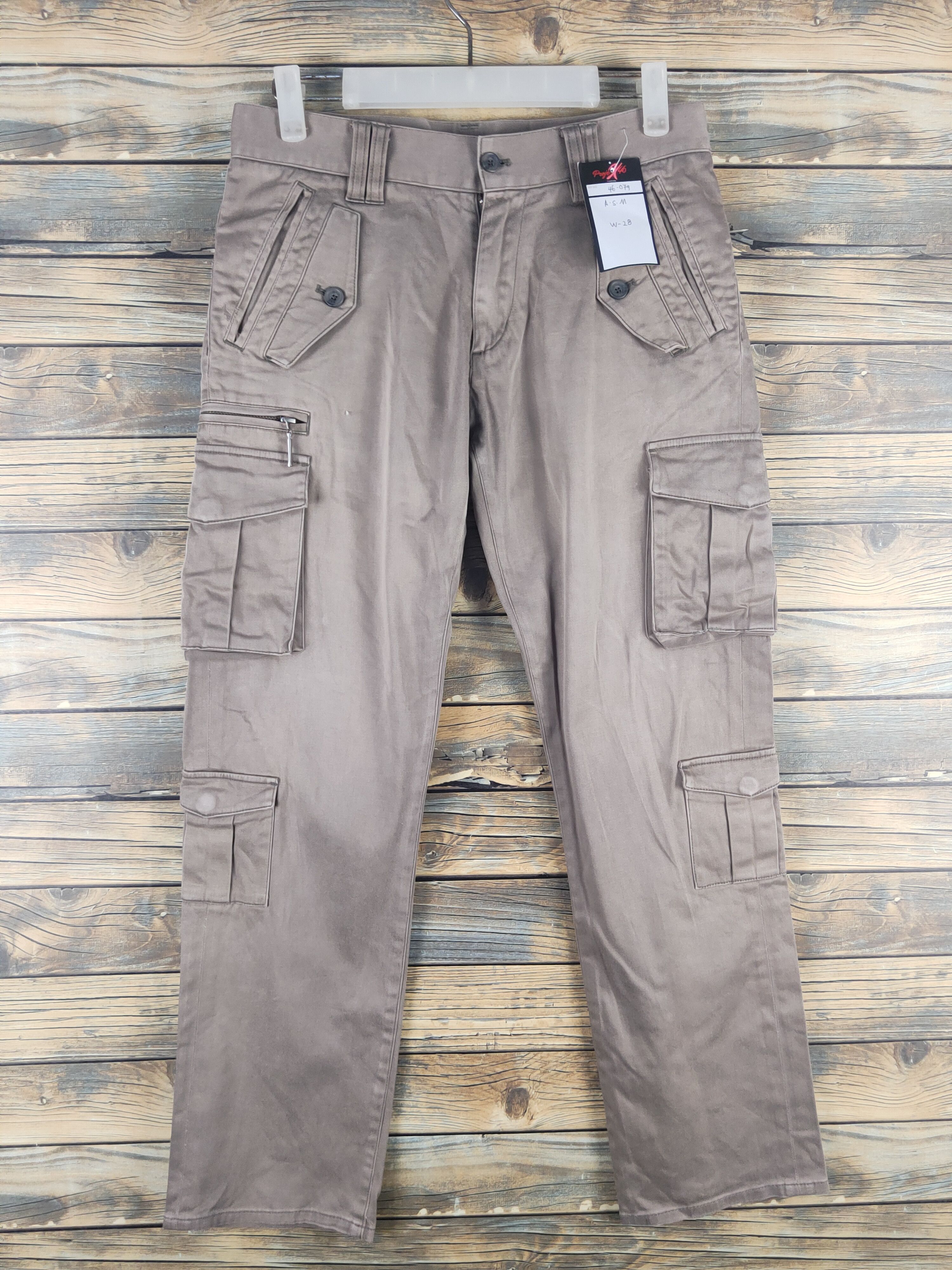 Japanese Brand DL A.S.M Beige Multipocket Cargo Pants #46-079T Size US 28 / EU 44 - 1 Thumbnail