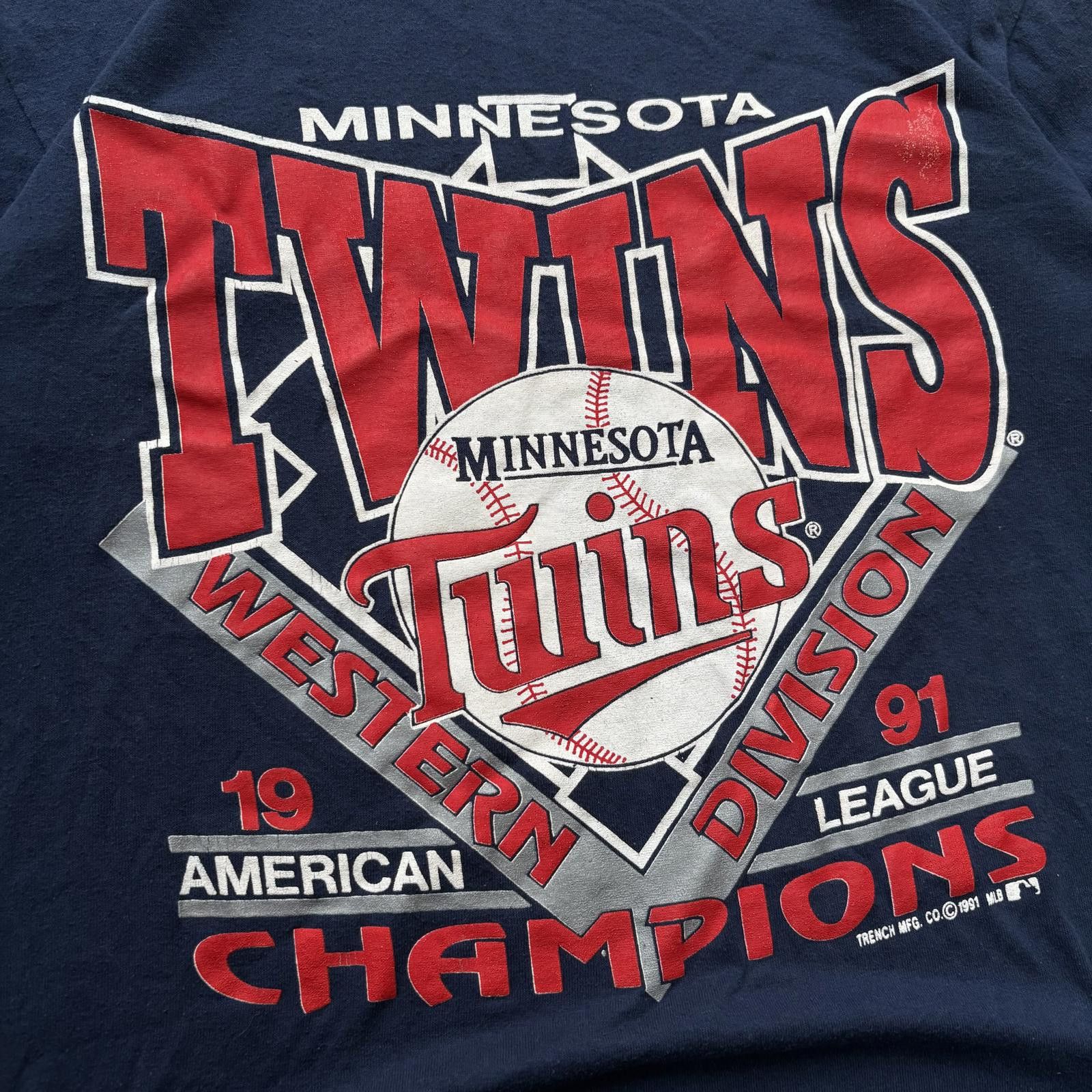 MLB Vintage 90s Minnesota Twins Champions MLB Baseball Shirt Size US M / EU 48-50 / 2 - 4 Thumbnail