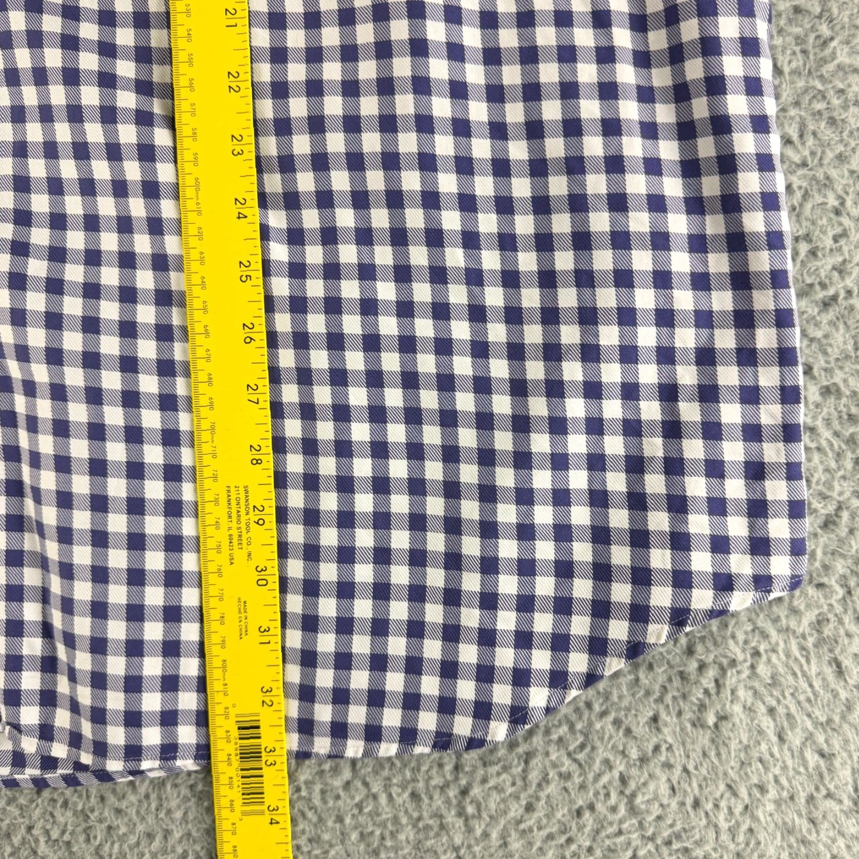 Peter Millar Peter Millar Button-Up Shirt Mens 2XL Blue Check Print Long Sleeve Cotton Size US XXL / EU 58 / 5 - 6 Thumbnail