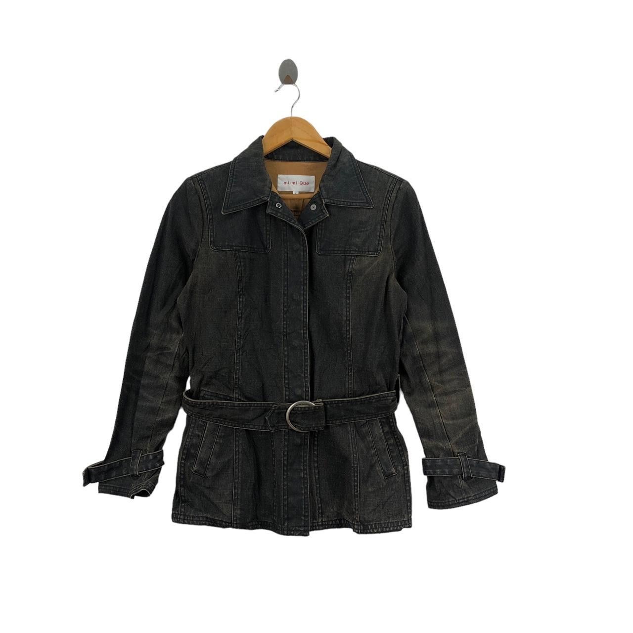Japanese Brand MI.MI.QUE Japanese Brand Belt Style Black Denim Jeans Coat Size M / US 6-8 / IT 42-44 - 1 Thumbnail