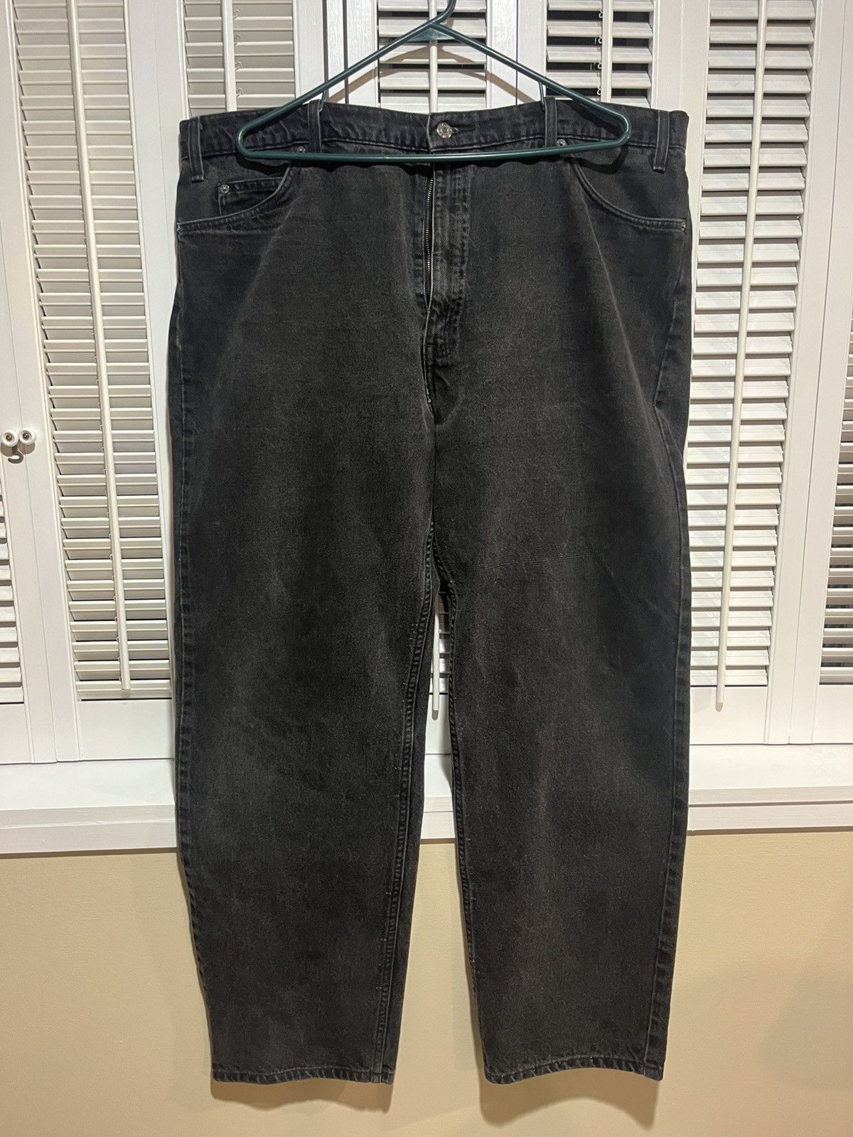 Levi's 90s Levis 554 Faded Black Paper Tag Rare XXL Denim Jeans Size US 44 / EU 60 - 4 Thumbnail