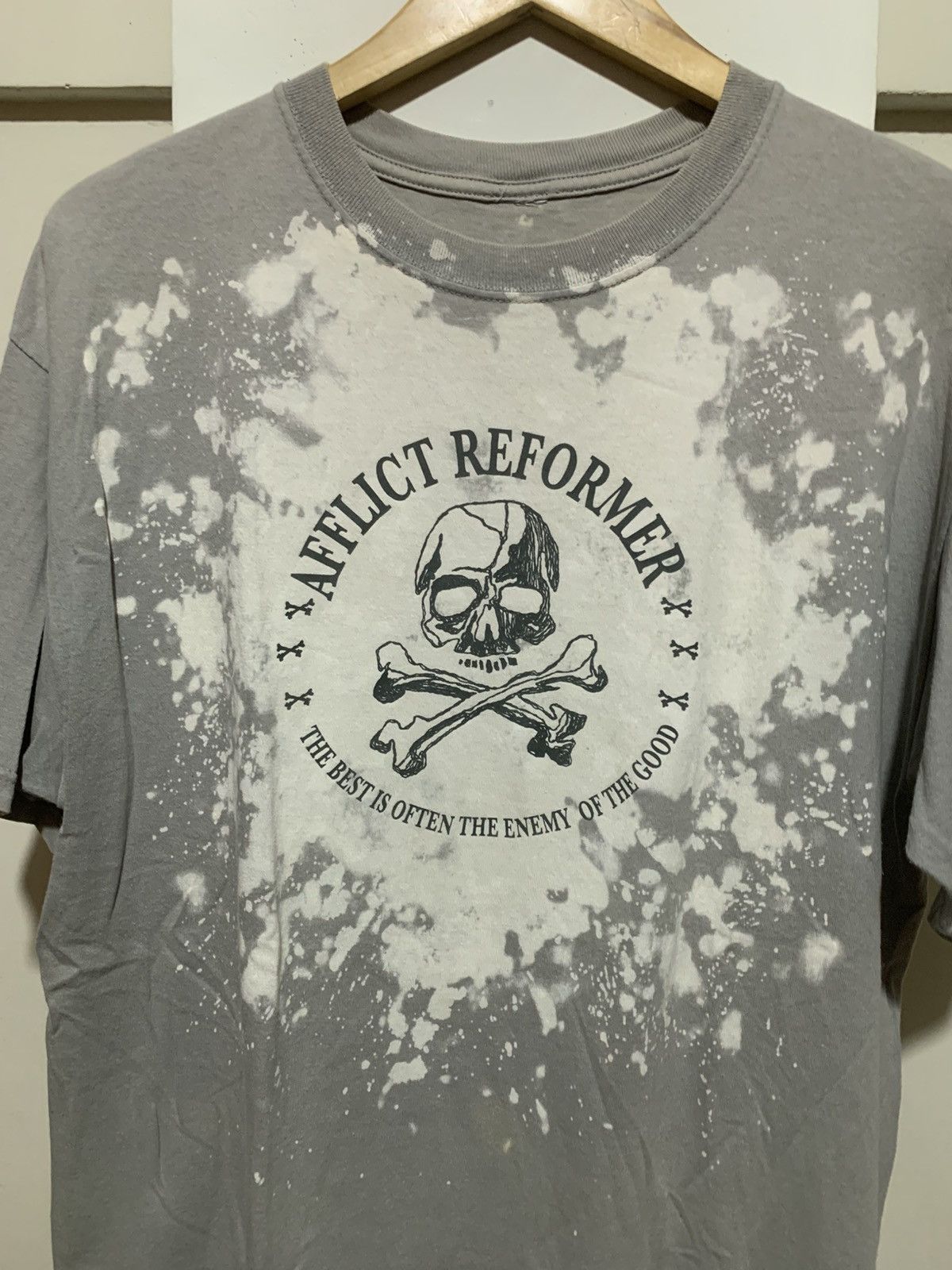 Japanese Brand Japanese Afflict Reformer Skull Poem Tie Dye Tee Shirt Size US XL / EU 56 / 4 - 5 Thumbnail