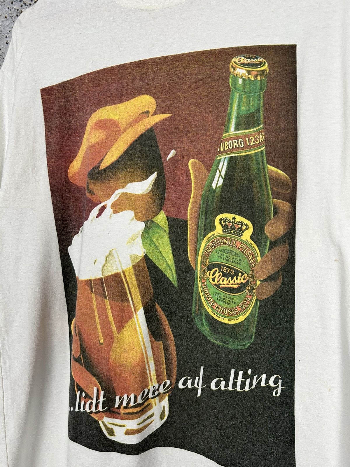 Vintage Vintage Tuborg Promo Beer Graphic Tee Archive 90s Baggy Rap Size US L / EU 52-54 / 3 - 3 Thumbnail