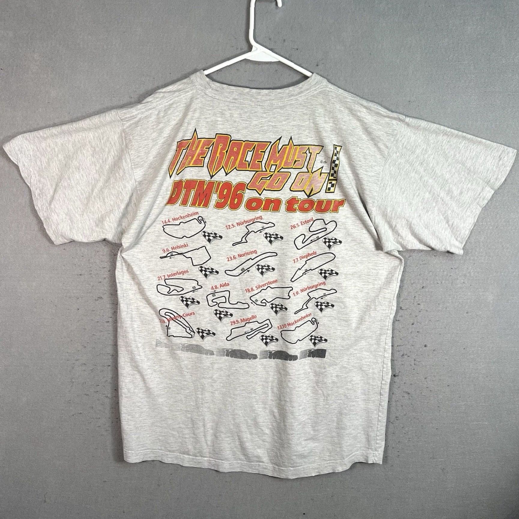 Vintage VINTAGE 1996 DTM International Touring Racing Graphic Tee Adult XL Gray Mens Size US XL / EU 56 / 4 - 2 Thumbnail