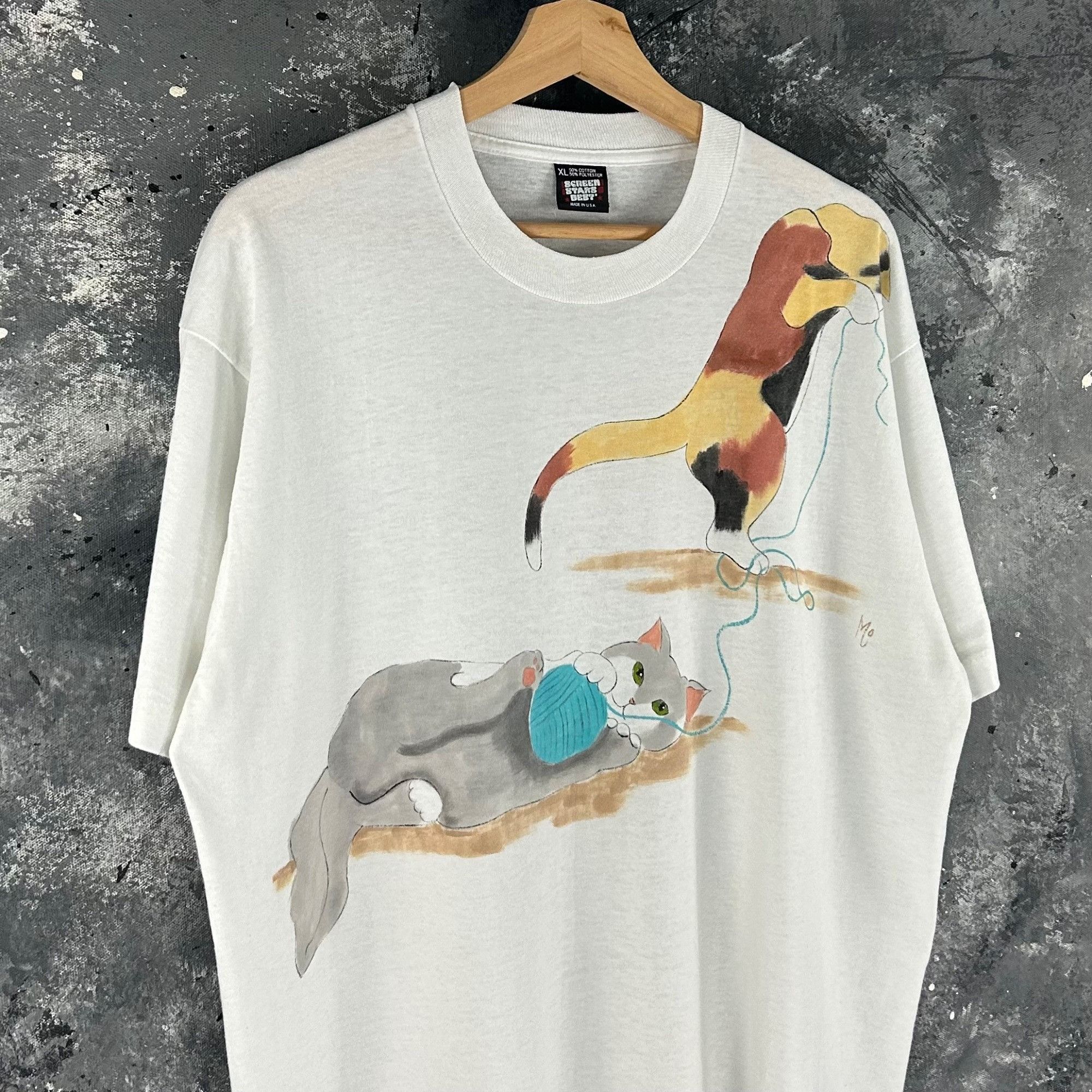 Vintage Vintage 90’s Cute Cats grandma shirt Size US L / EU 52-54 / 3 - 2 Thumbnail