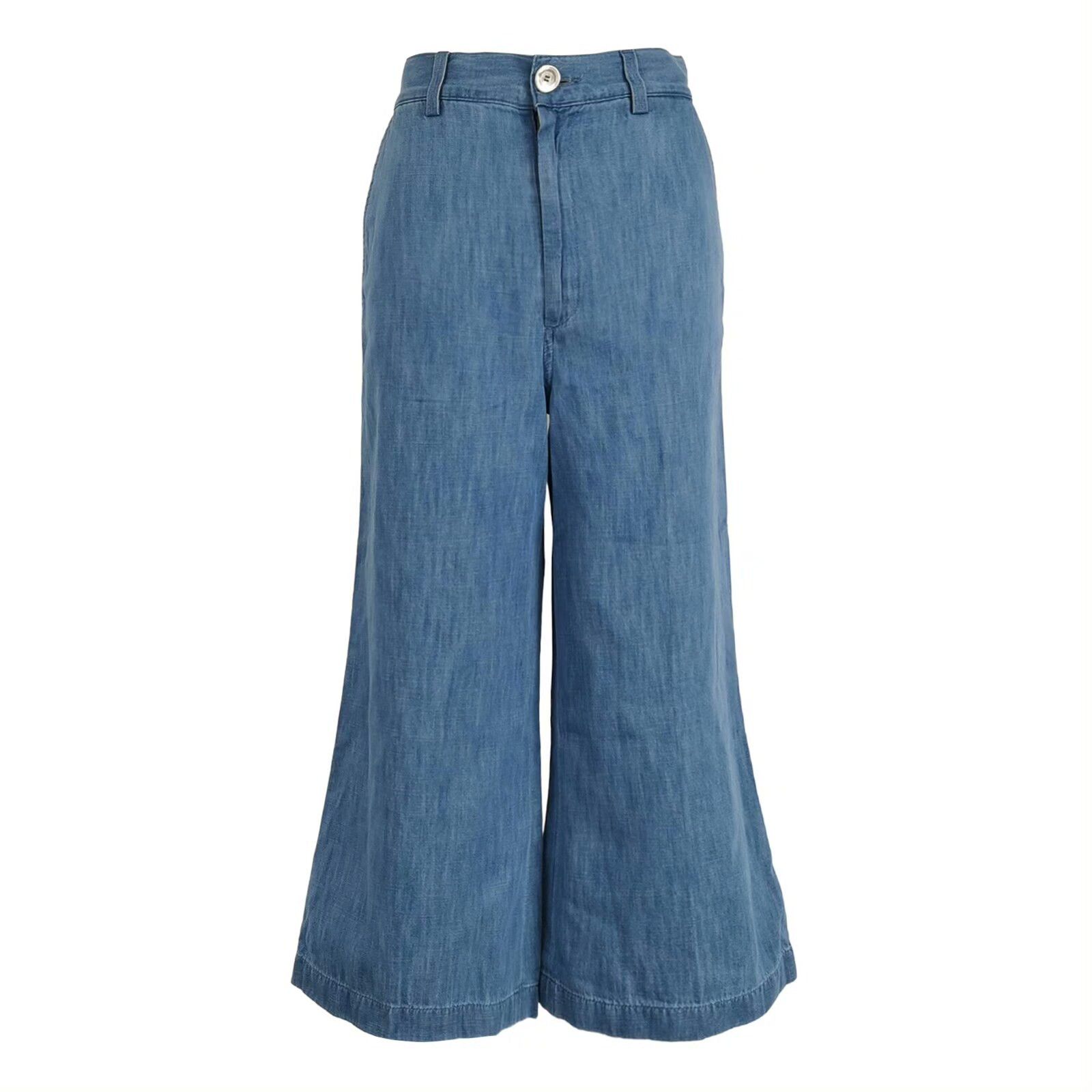 Gucci Gucci Cotton Logo Button Denim Pants Size 26" / US 2 / IT 38 - 1 Thumbnail