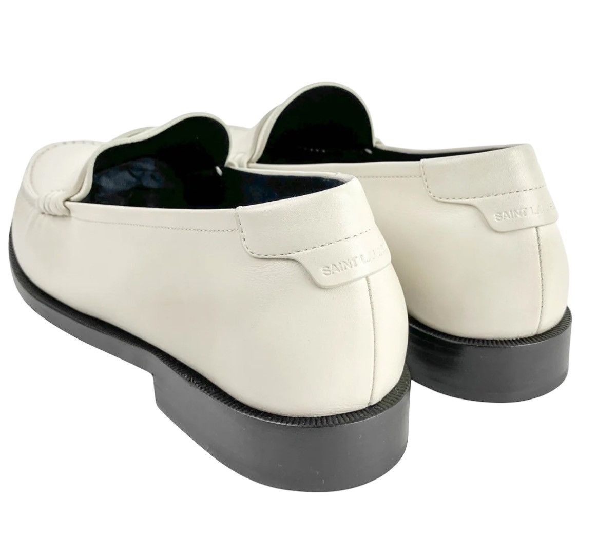 Yves Saint Laurent Saint Laurent Le Loafer Monogram Penny Slippers in Pearl Size US 11.5 / EU 44-45 - 3 Thumbnail