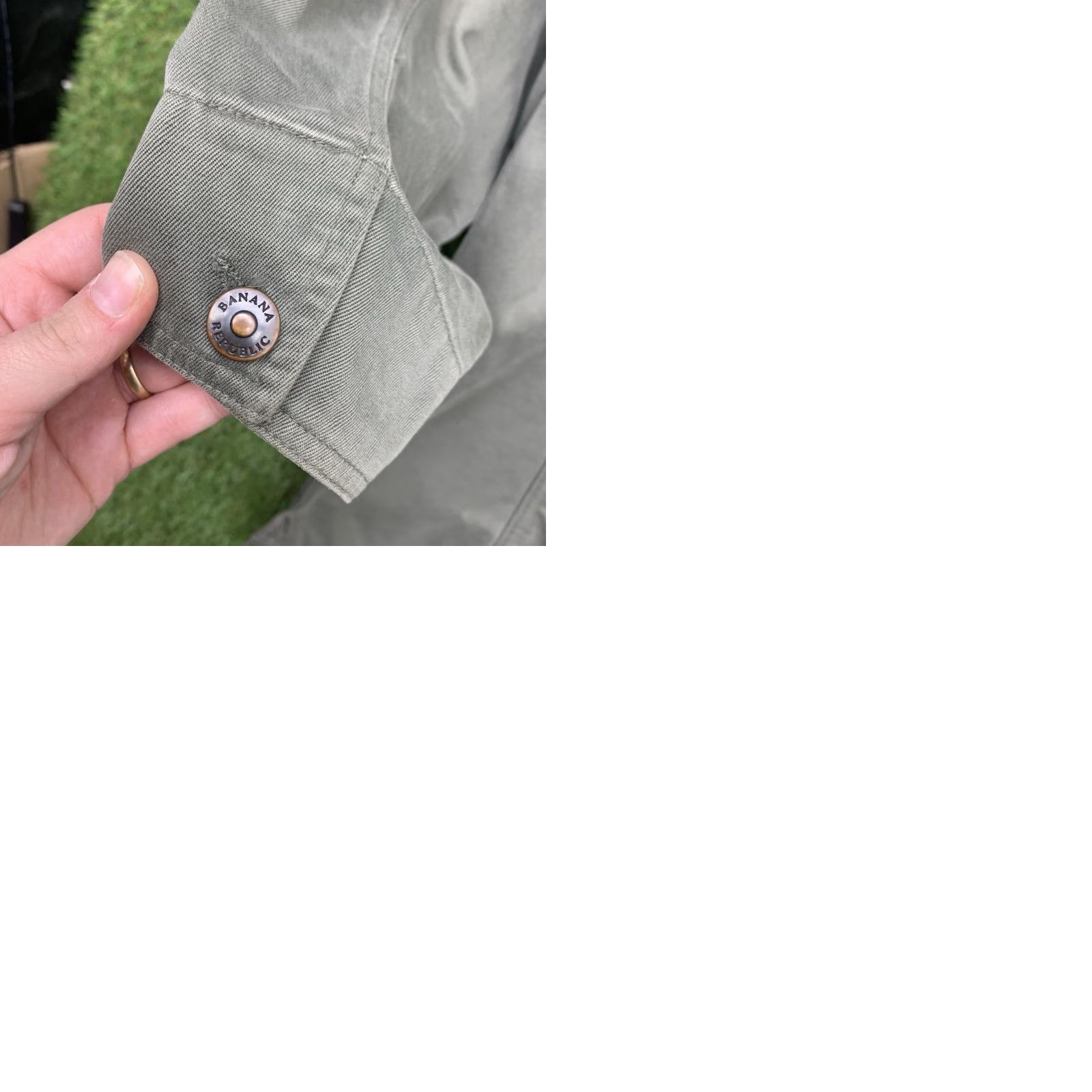 Banana Republic VINTAGE Banana Republic Jacket Mens XS Green Chore Barn Military Long Coat Size US XS / EU 42 / 0 - 9 Thumbnail
