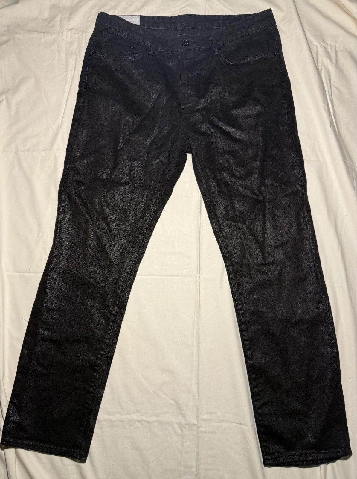 H&M Black opium aesthetic jeans 🦇🌑 Size US 36 / EU 52 - 1 Thumbnail