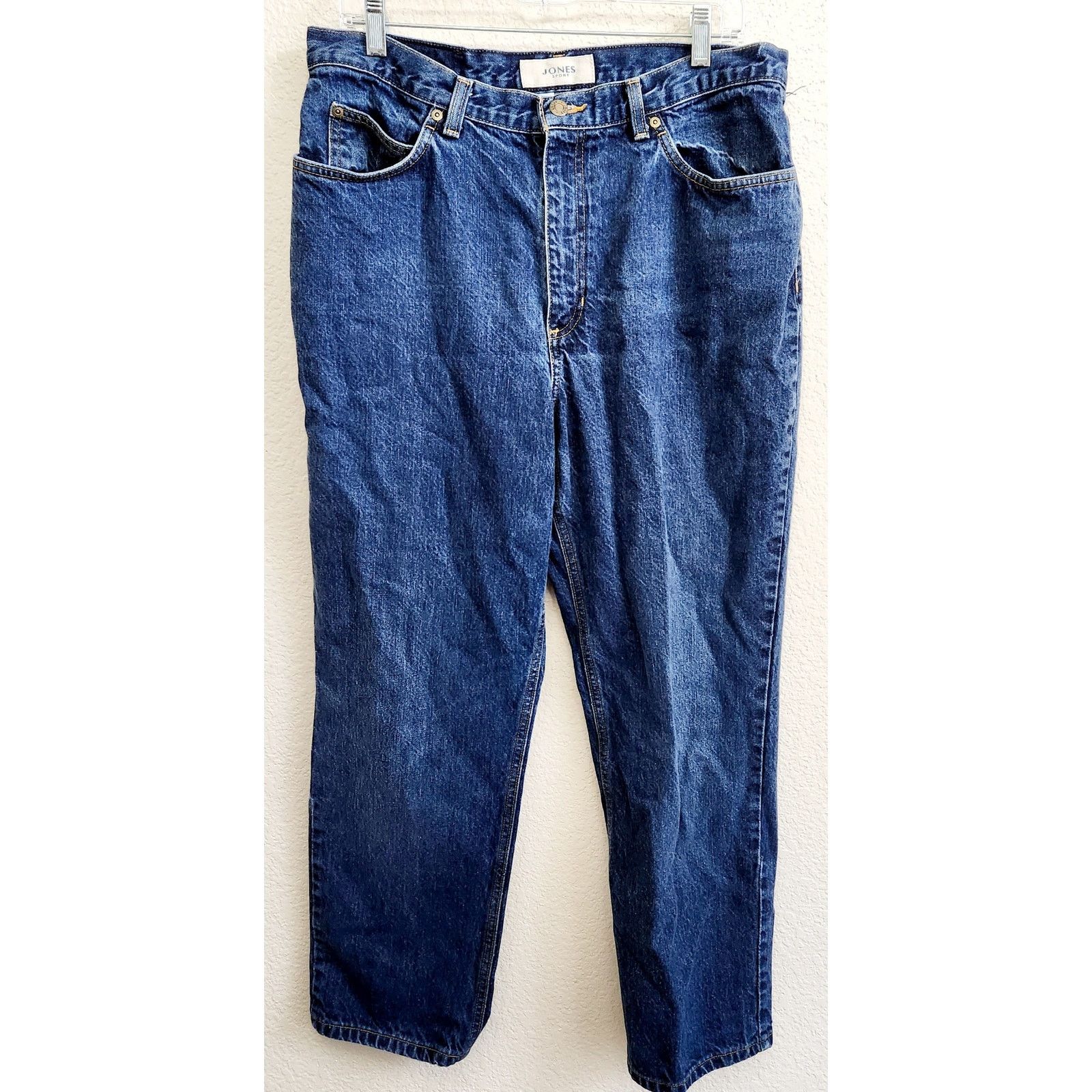 Other Jones Sport Blue Denim Boyfriend Jeans 16 Straight Leg Size 38" / US 16 / IT 52 - 1 Thumbnail