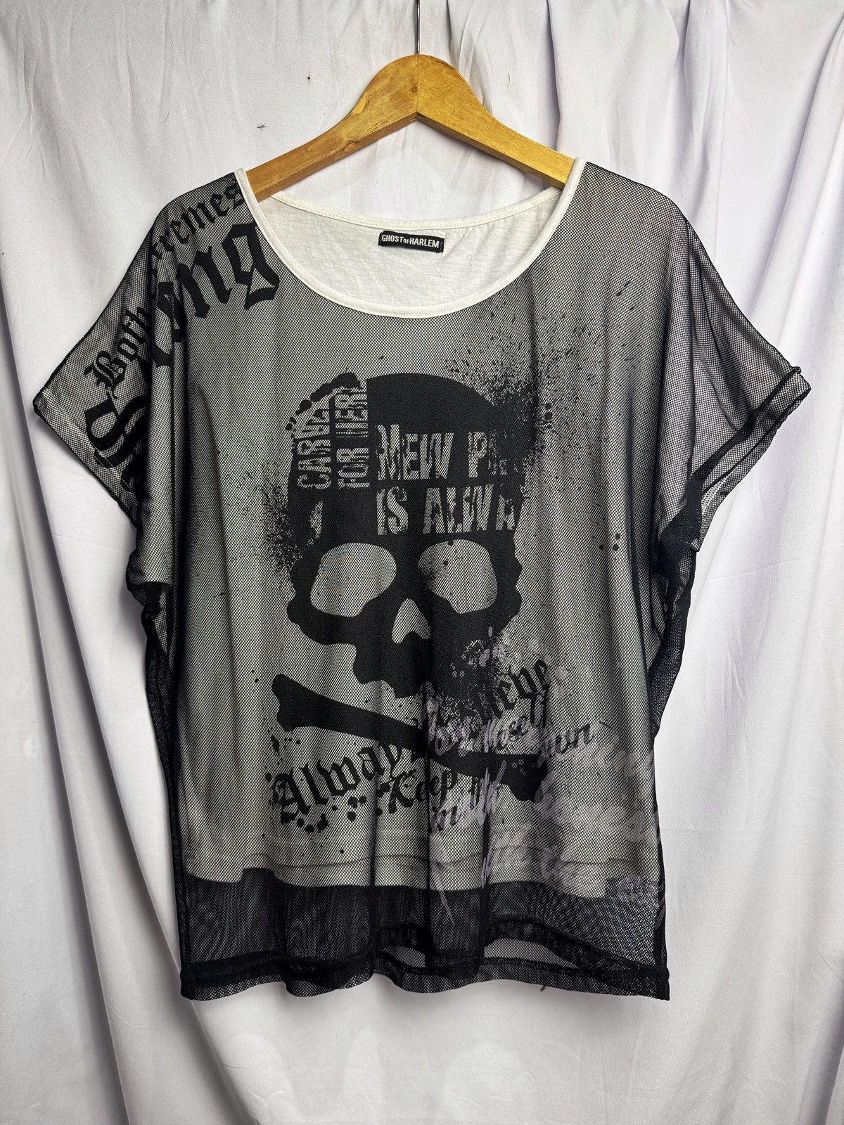 Japanese Brand Gothic Punk Skulls Poem Ghost Of Harlem Tees Size US M / EU 48-50 / 2 - 1 Thumbnail
