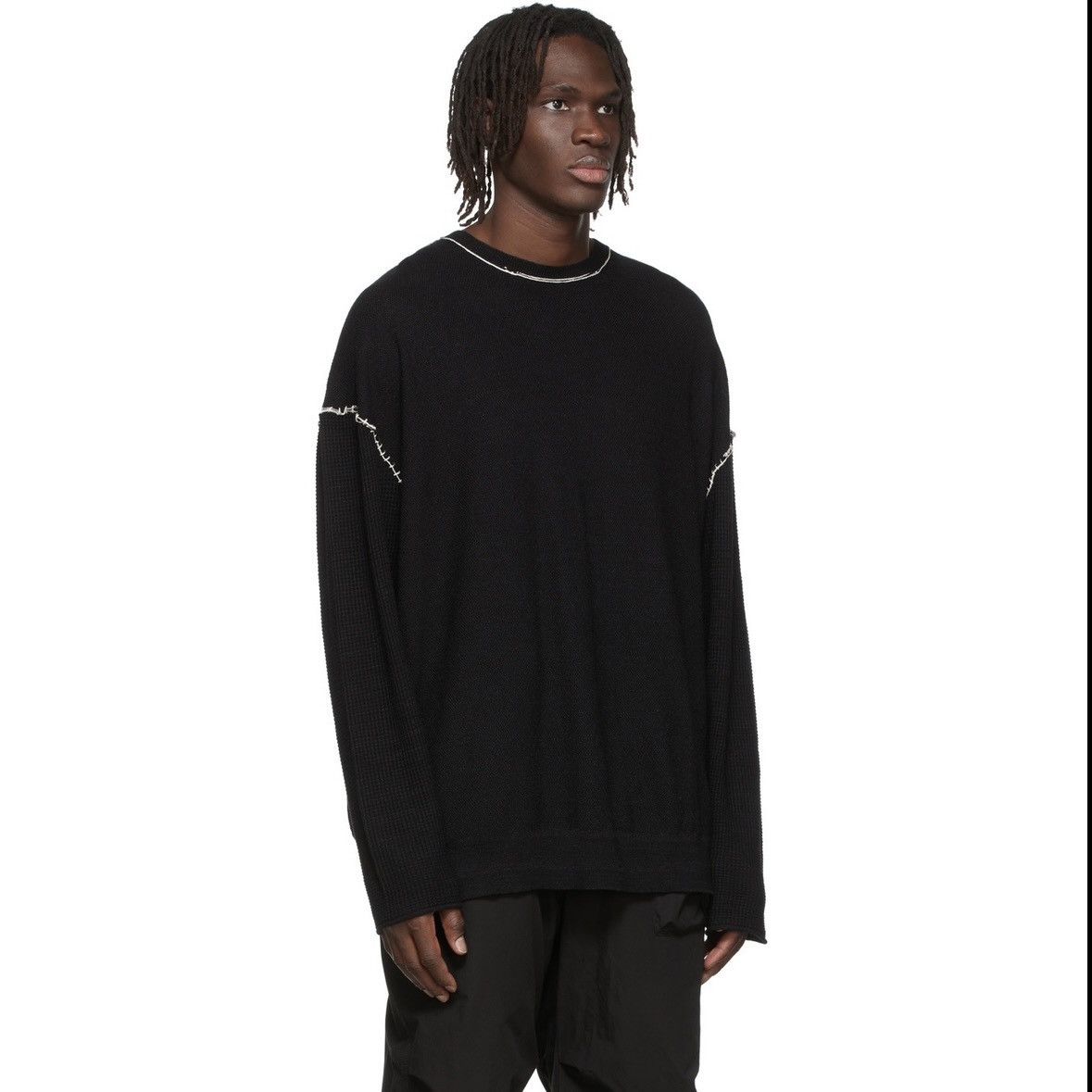The Viridi-anne SS22 Wool Linen Thread Hand Stitch Knit Sweater Size US L / EU 52-54 / 3 - 7 Thumbnail