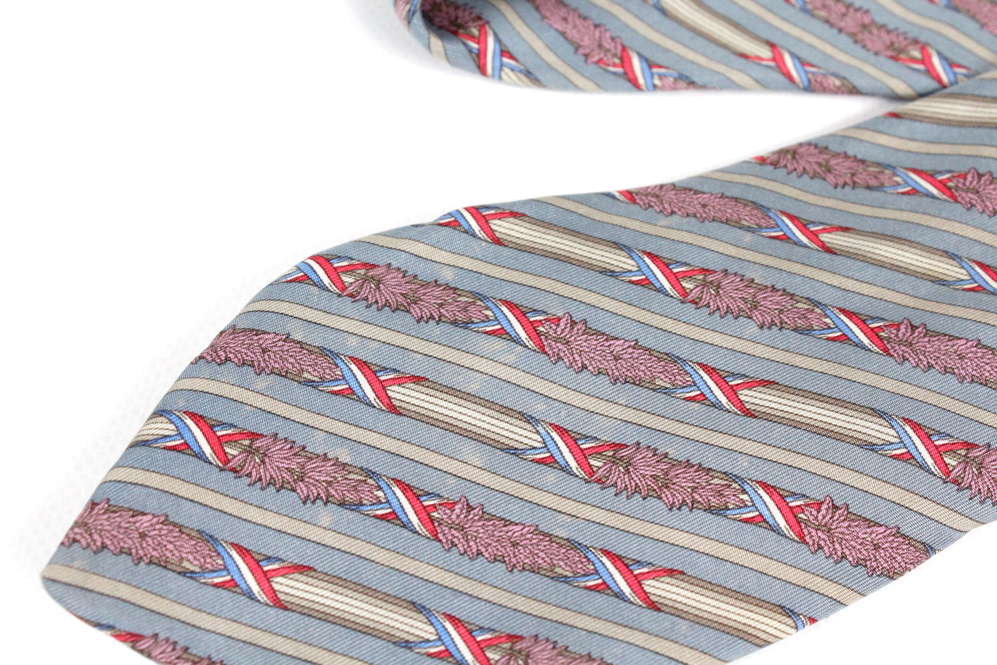 Hermes Hermes 7171 FA BASTILLE DAY FRENCH FLAG Pattern Silk Tie Size ONE SIZE - 3 Thumbnail