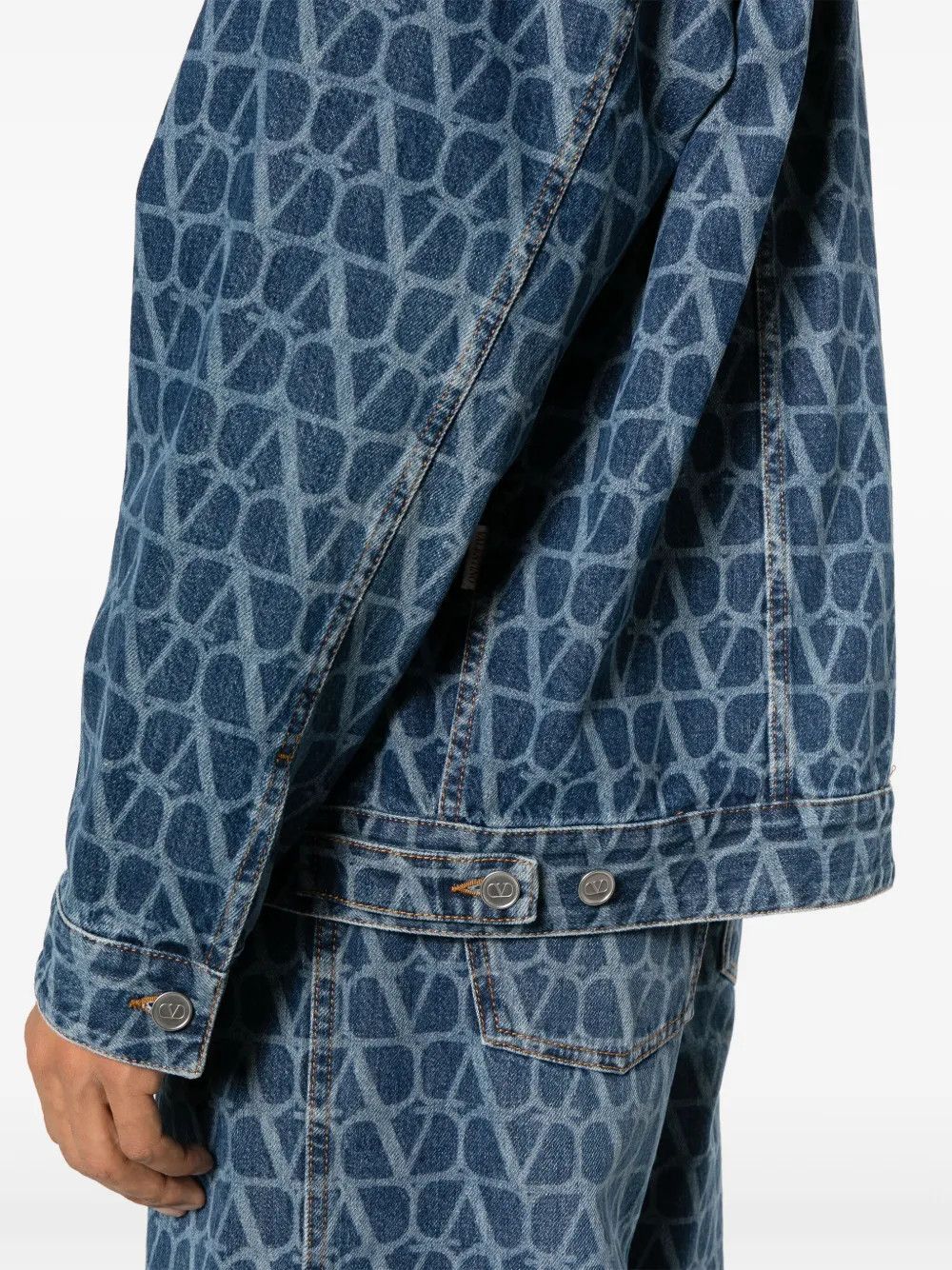 Valentino o1y0525 Denim Jacket in Blue Size US M / EU 48-50 / 2 - 2 Thumbnail