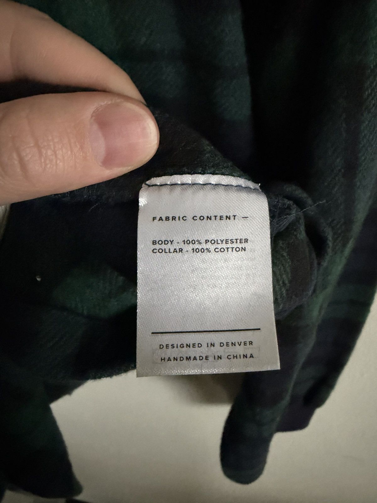 Jiberish Flannel Rugby Shirt - Navy/Green Size US M / EU 48-50 / 2 - 6 Thumbnail