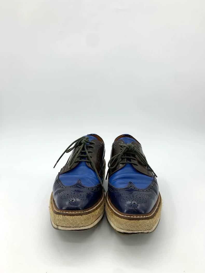 Prada Prada Size 42.5 Brock carved color-blocked muffin shoes lea Size US 9.5 / EU 42-43 - 3 Thumbnail