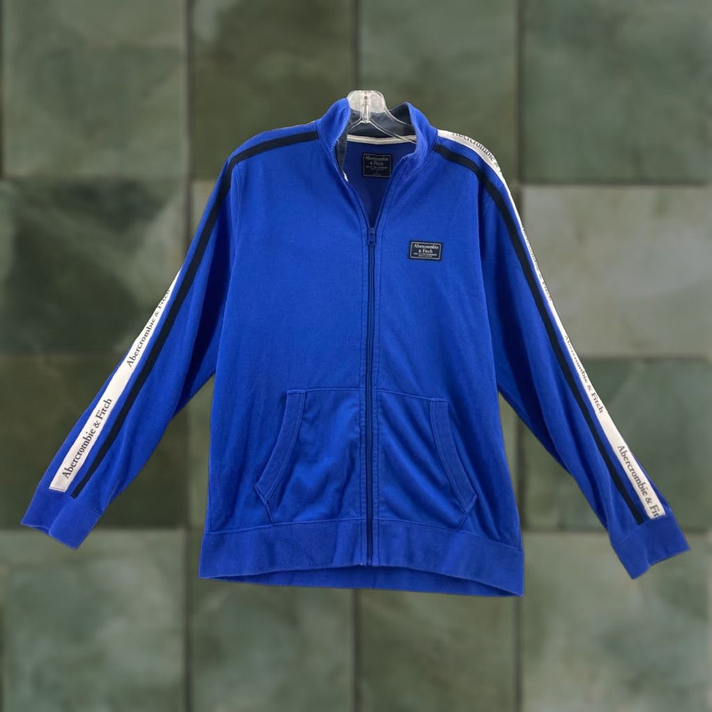 Abercrombie & Fitch Abercrombie & Fitch Jacket Mens Large Blue Full Zip Bomber Fleece Pockets Zip Size US L / EU 52-54 / 3 - 1 Thumbnail