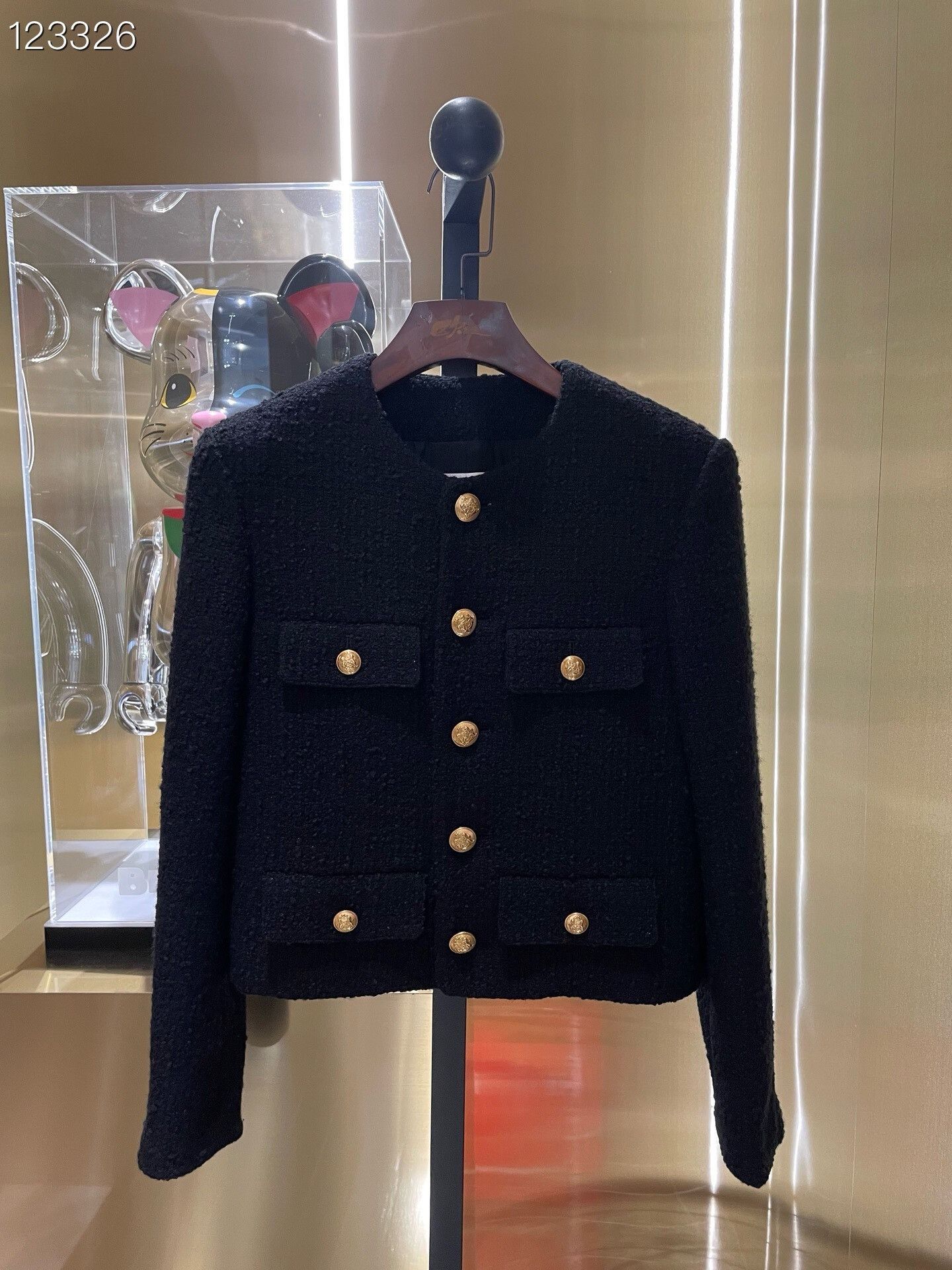 Celine Celine Black Gold Button Jacket 34 Size XXS / US 00 / IT 34 - 1 Thumbnail