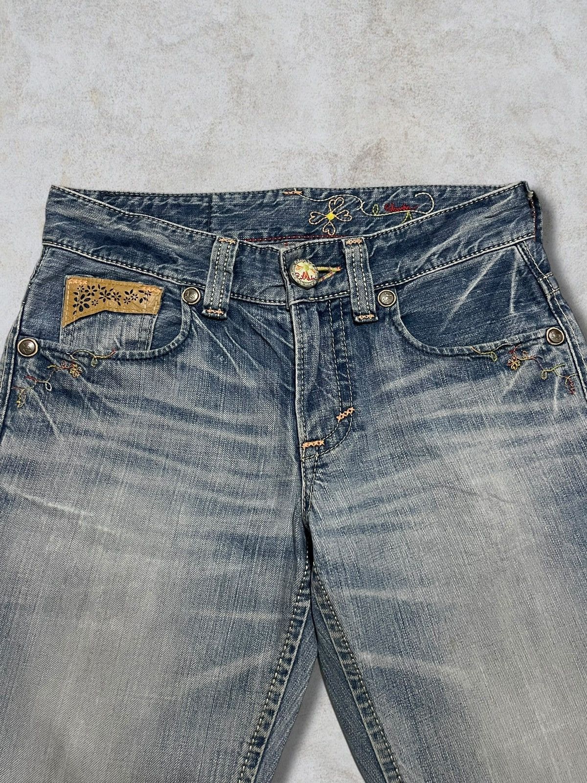 Edwin Vintage Edwin Blue Trip Tripping Multicolour Liner Wash Jean Size 31" - 5 Thumbnail