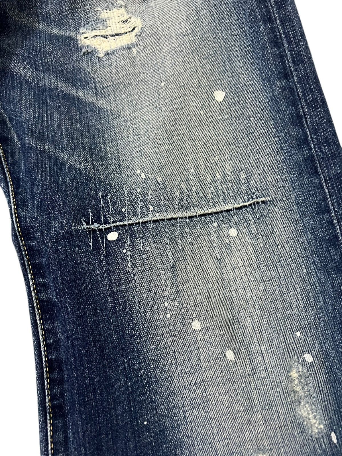 Japanese Brand Takeo Kikuchi Painted Pactwork Jean Japan Size US 33 - 8 Thumbnail