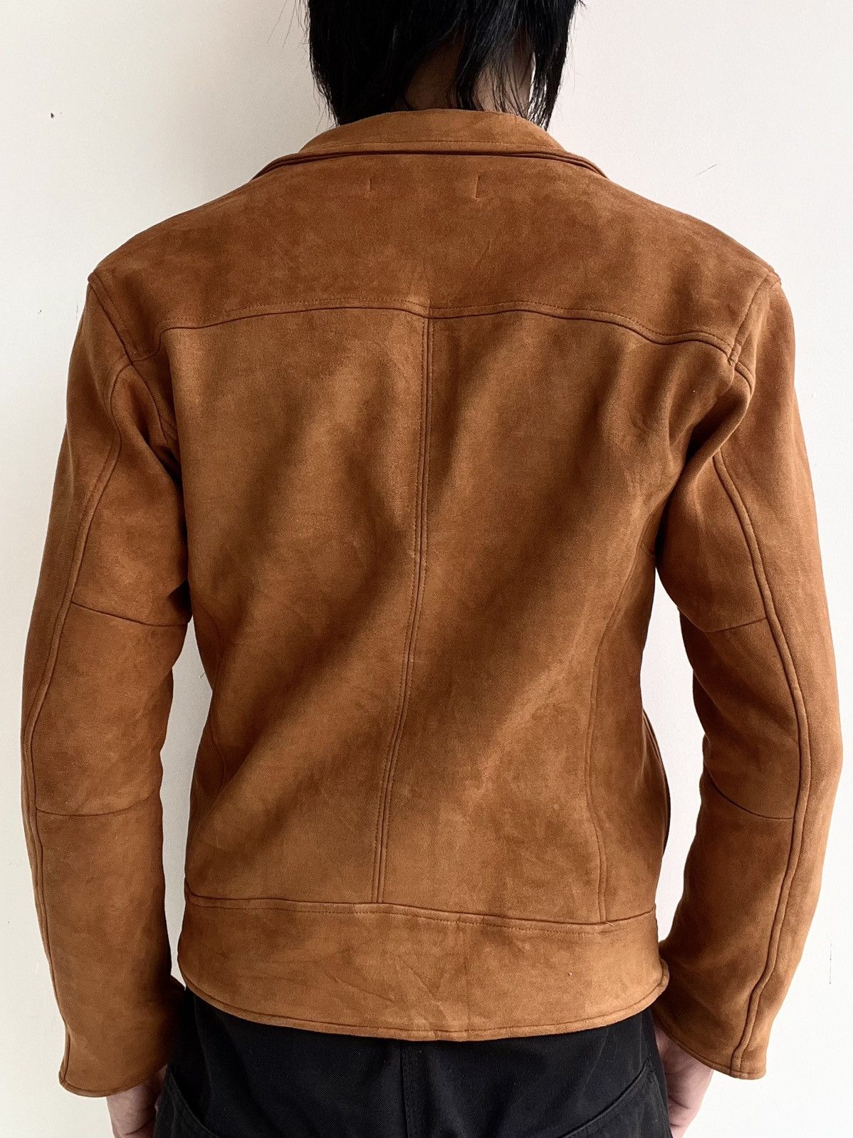 Japanese Brand 2000s CavariA Avant-Gard Suede Biker Jacket Size US M / EU 48-50 / 2 - 5 Thumbnail