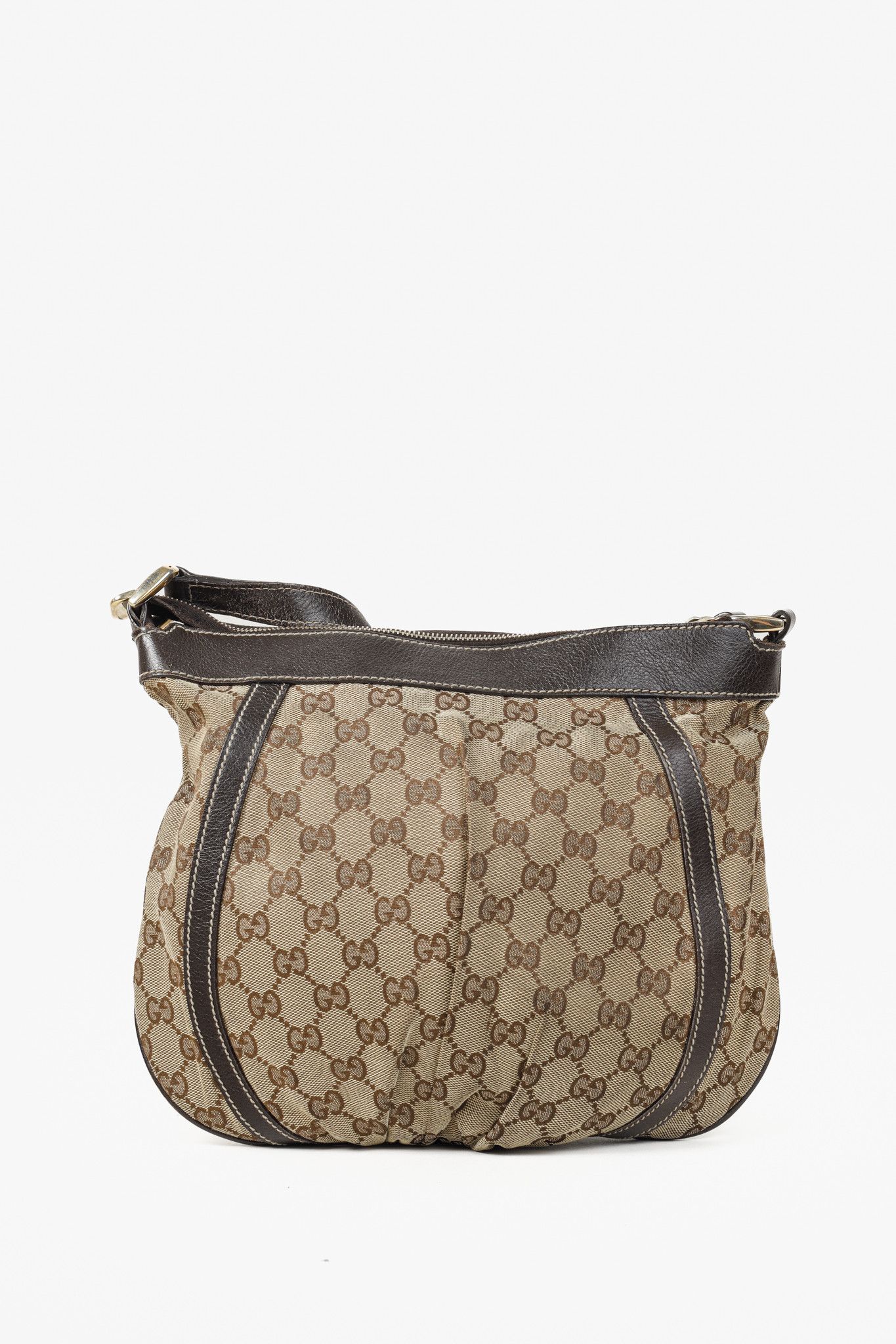Gucci Gucci Vintage Brown D-Ring Monogram Fabric Crossbody Bag Size ONE SIZE - 4 Thumbnail