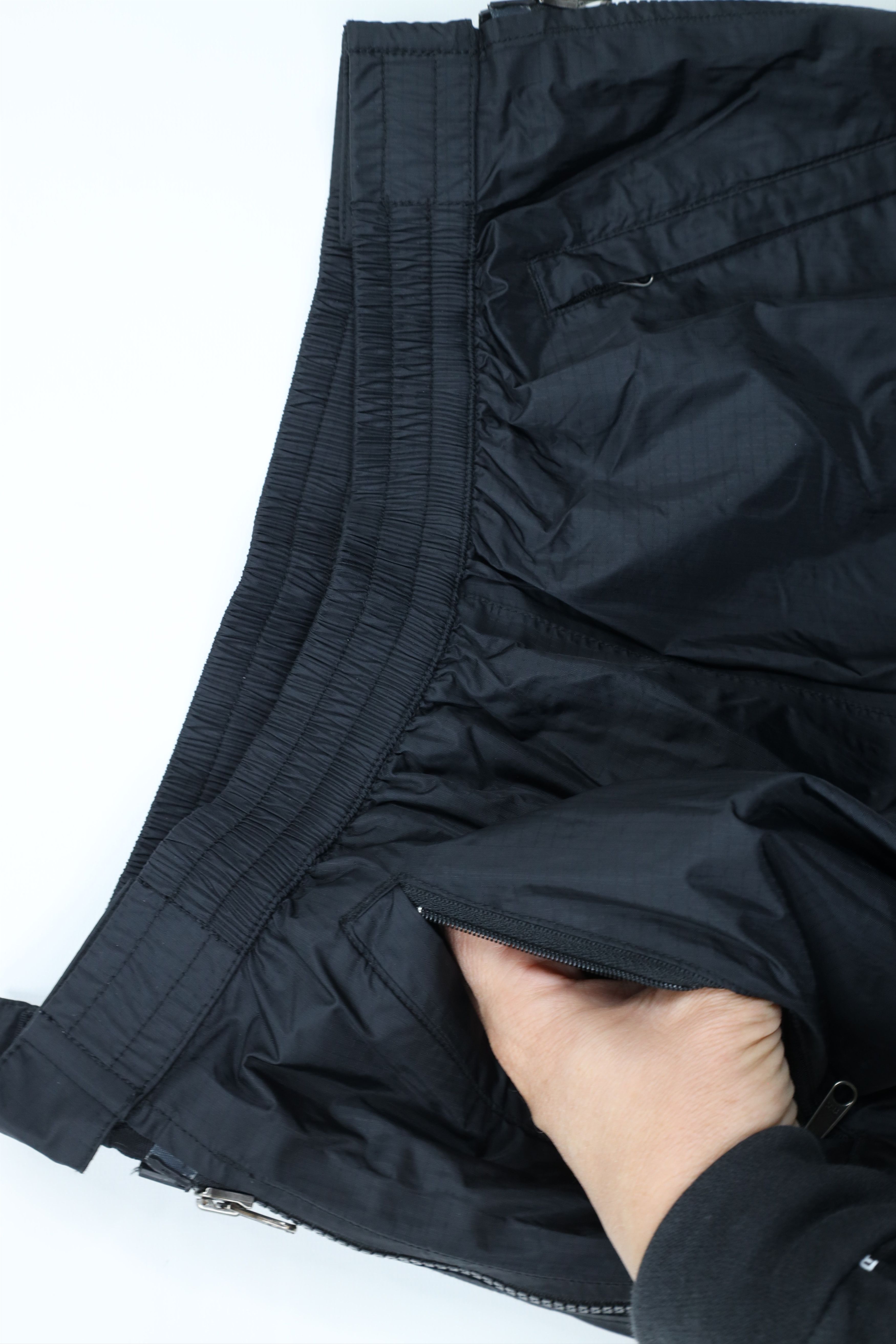 Marmot × Vintage Marmot Ripstop Waterproof Hiking Outdoor Rain Pants Black Size 28" / US 6 / IT 42 - 8 Thumbnail
