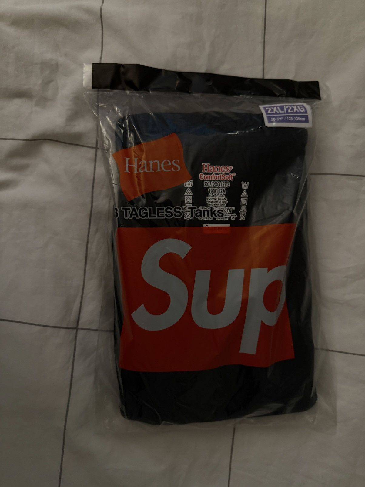 Hanes × Supreme Supreme x Hanes Tank Tops (3 Pack) Black Cotton Size XXL Size US XXL / EU 58 / 5 - 3 Thumbnail
