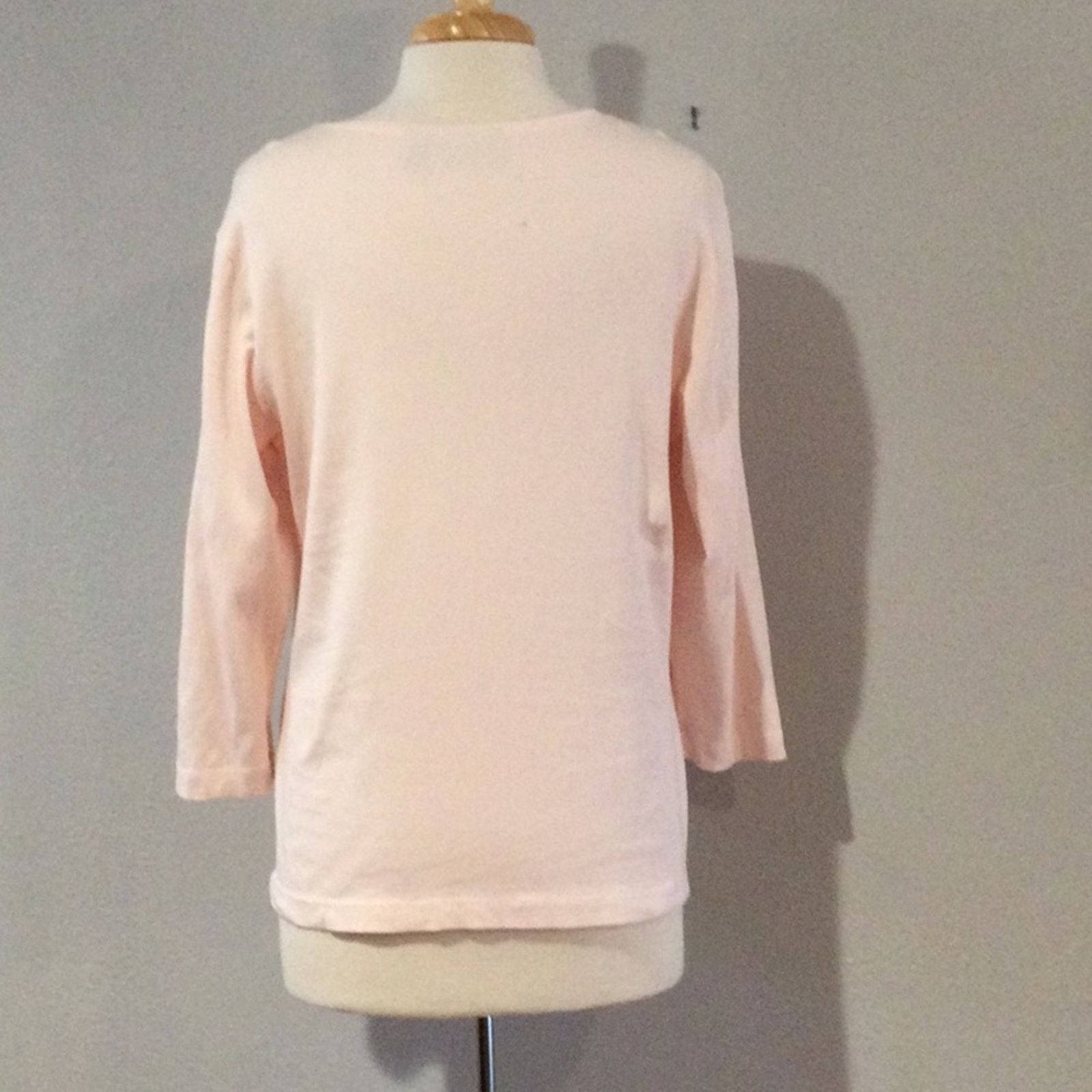 Chicos Chico's Pale Pink V-Neck 3/4 Sleeve Top Size 2/L/12 Size M / US 6-8 / IT 42-44 - 7 Thumbnail