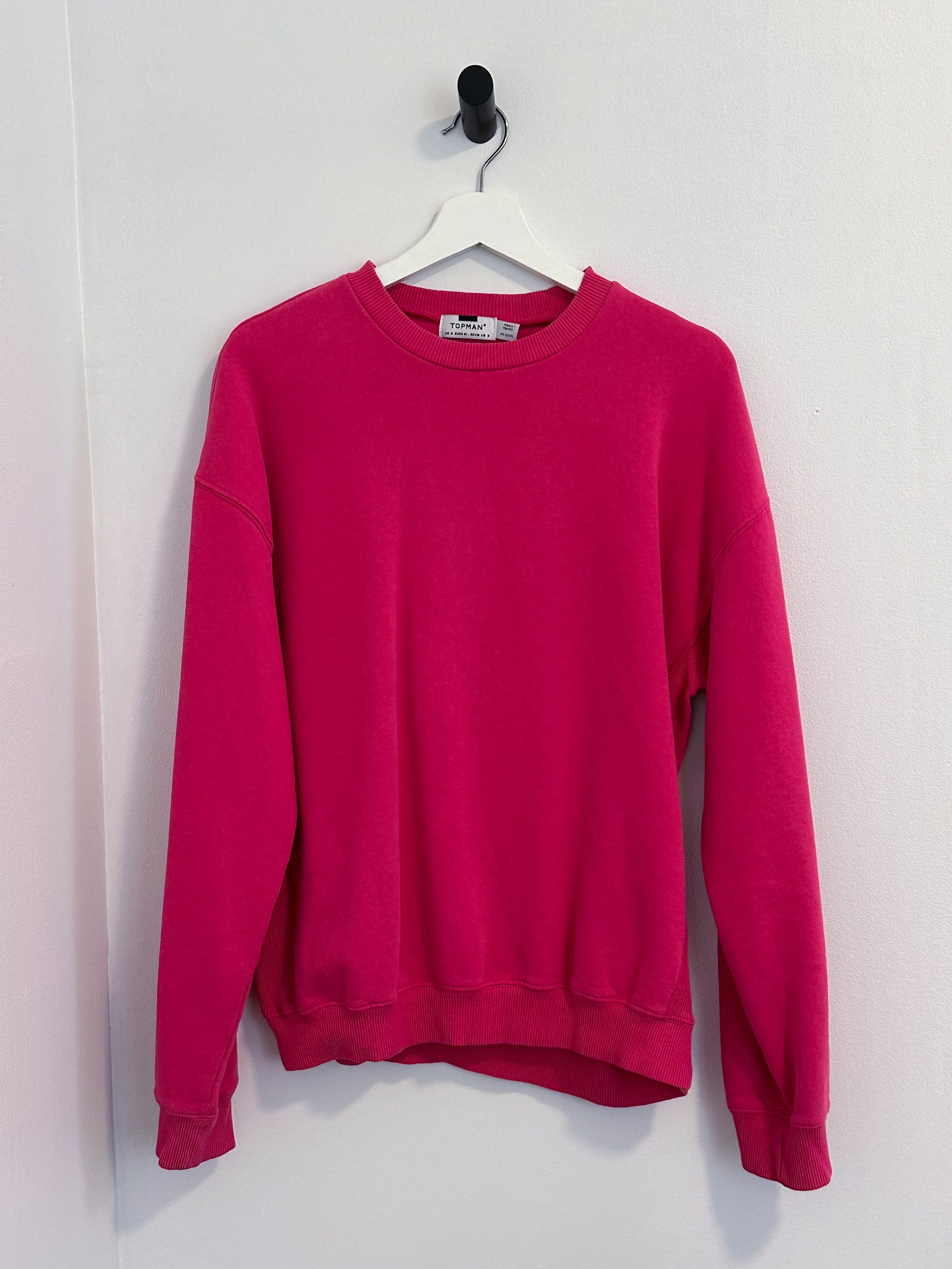 Topman Topman Oversized Hot Pink Crewneck Sweatshirt Size S Size US S / EU 44-46 / 1 - 1 Thumbnail