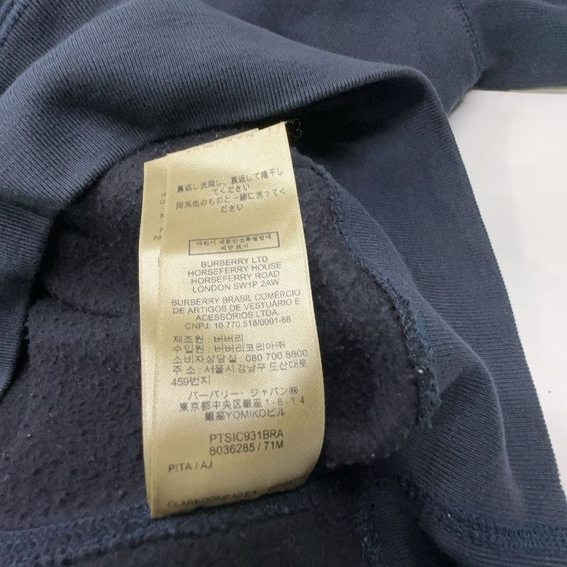 Burberry Burberry Navy Hooded Long Sleeve Sweatshirt 0079 Size US L / EU 52-54 / 3 - 1 Thumbnail