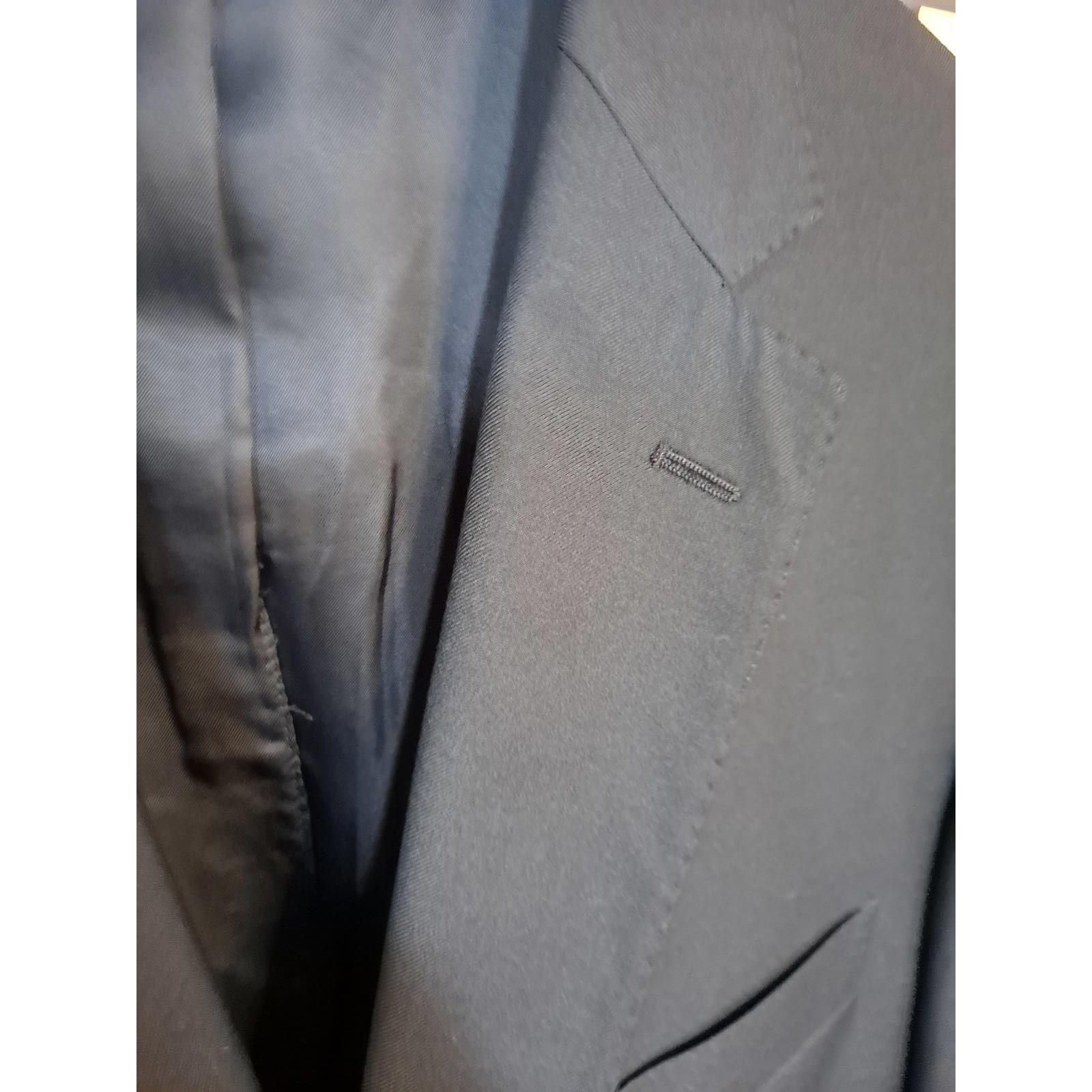 Pronto Uomo Pronto Uomo Black 2 Button Suit Made in Italy Size 44R Size 44R - 4 Thumbnail