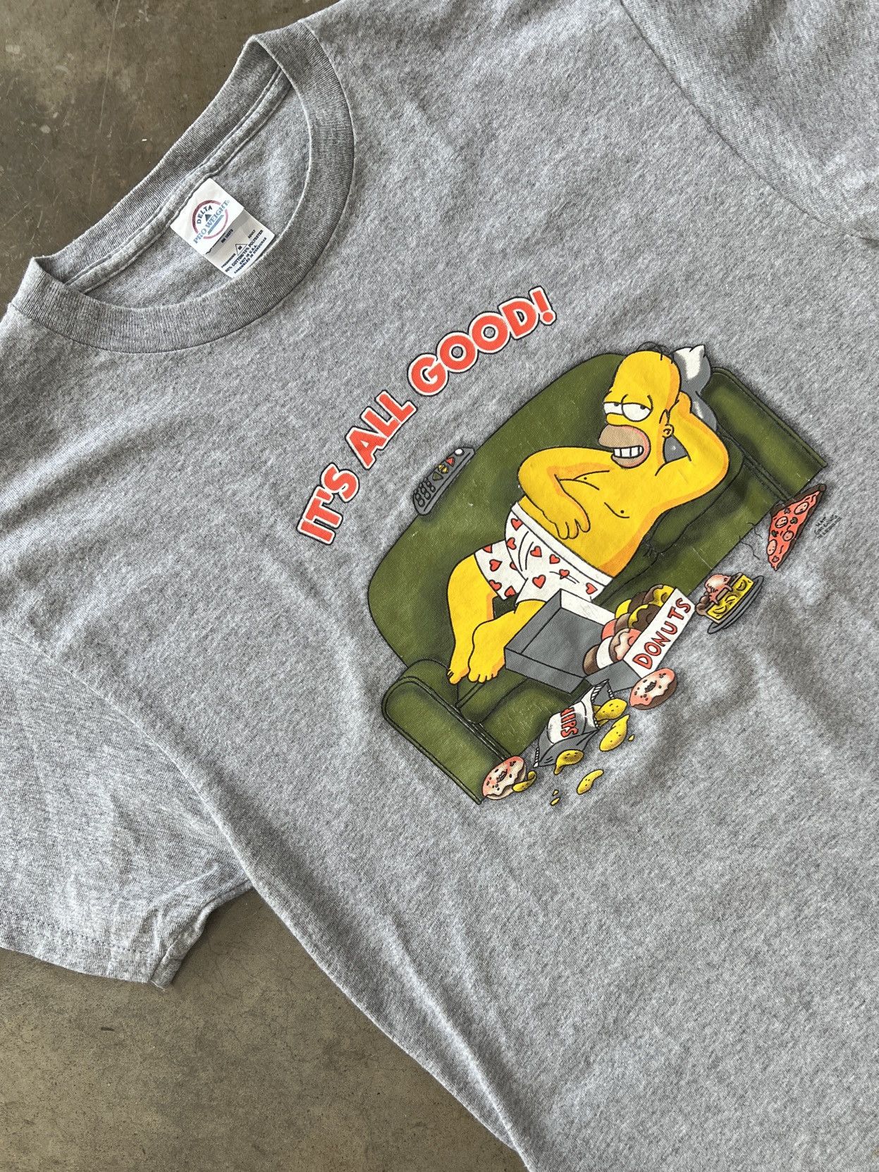 The Simpsons × Vintage Vintage 2000s Y2K The Simpsons Couch Homer Donuts Tee Medium Size US M / EU 48-50 / 2 - 1 Thumbnail