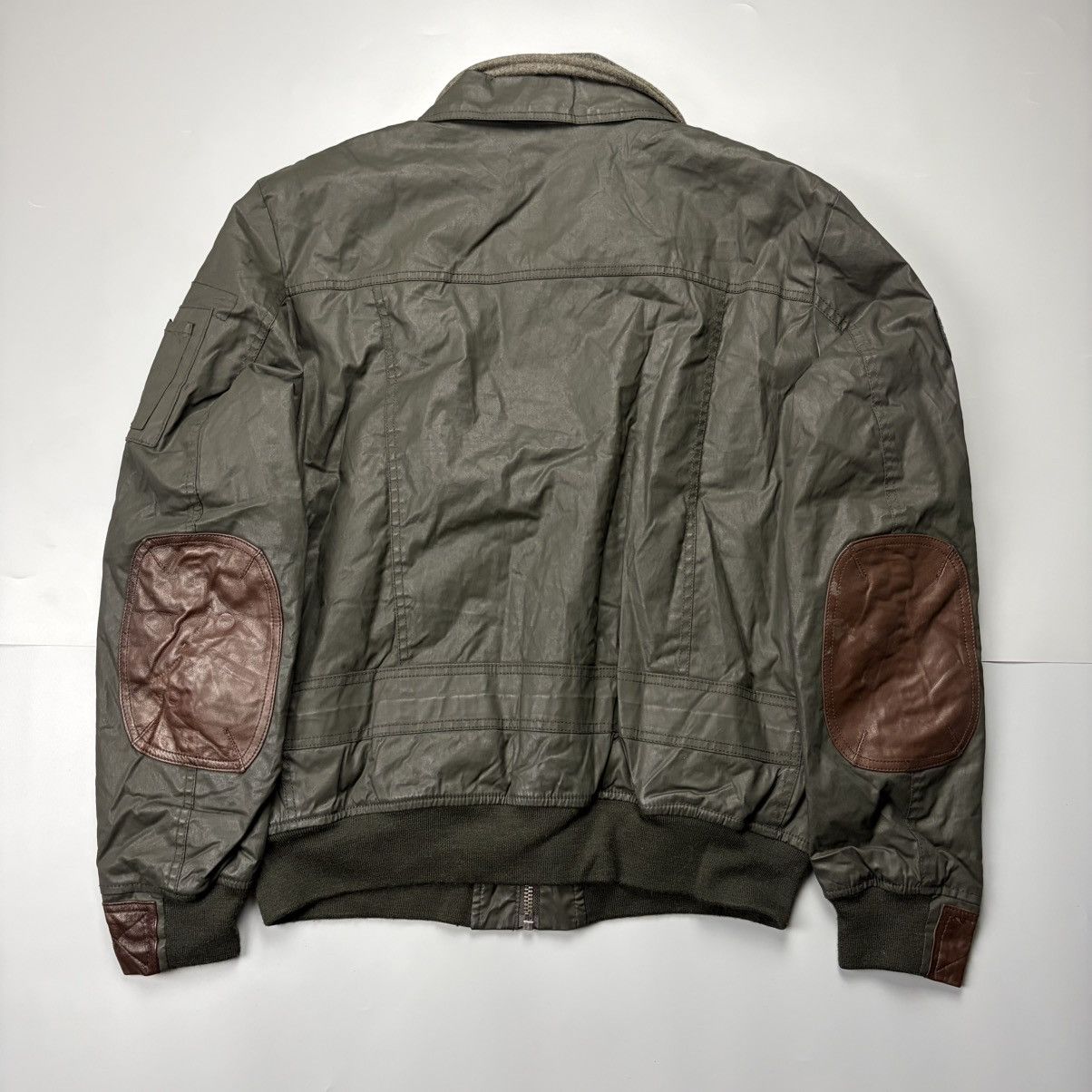 Aeronautica Militare Aeronautica Militare Aviator Waxed Leather Jacket Size US L / EU 52-54 / 3 - 3 Thumbnail