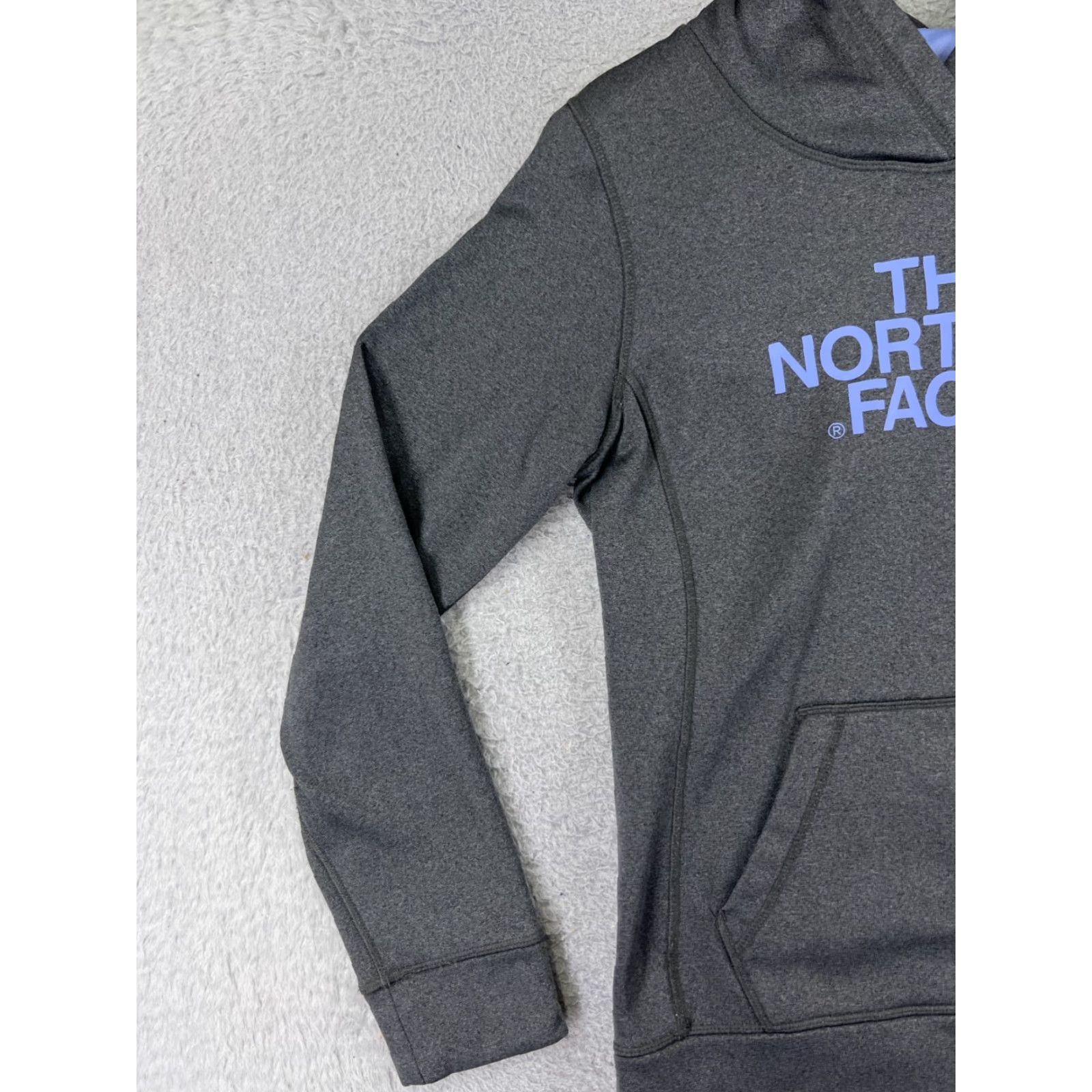 The North Face The North Face Hoodie Womens Small Gray Purple Logo Pullover Pocket Poly Size S / US 4 / IT 40 - 6 Thumbnail