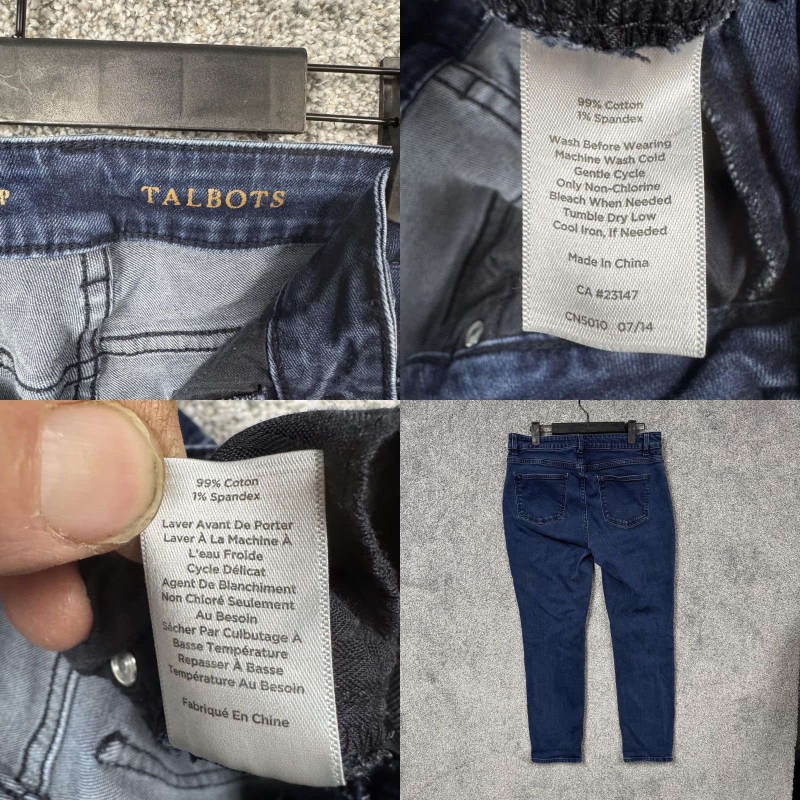 Talbots Talbots Jeans Womens 10P Blue Heritage Ankle Skinny Stretch Denim Pants Mid Rise Size 32" / US 10 / IT 46 - 8 Thumbnail