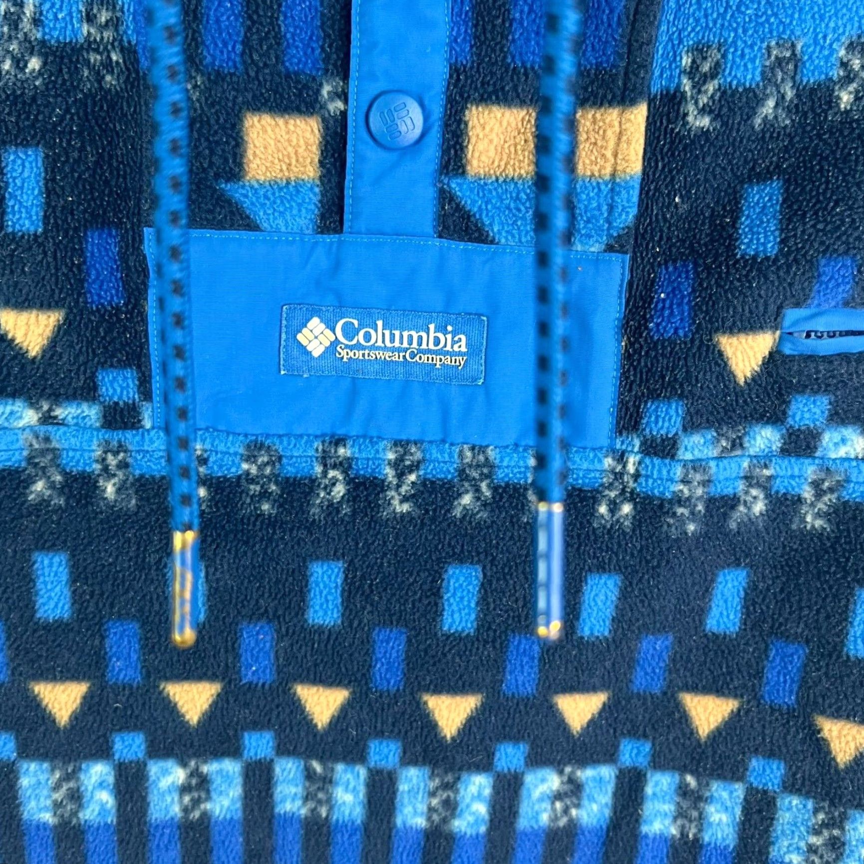 Vintage Columbia Sweatshirt Adult L Mens Blue Powder Keg Fleece Pullover Jacket Aztec Southwestern Size US L / EU 52-54 / 3 - 5 Thumbnail