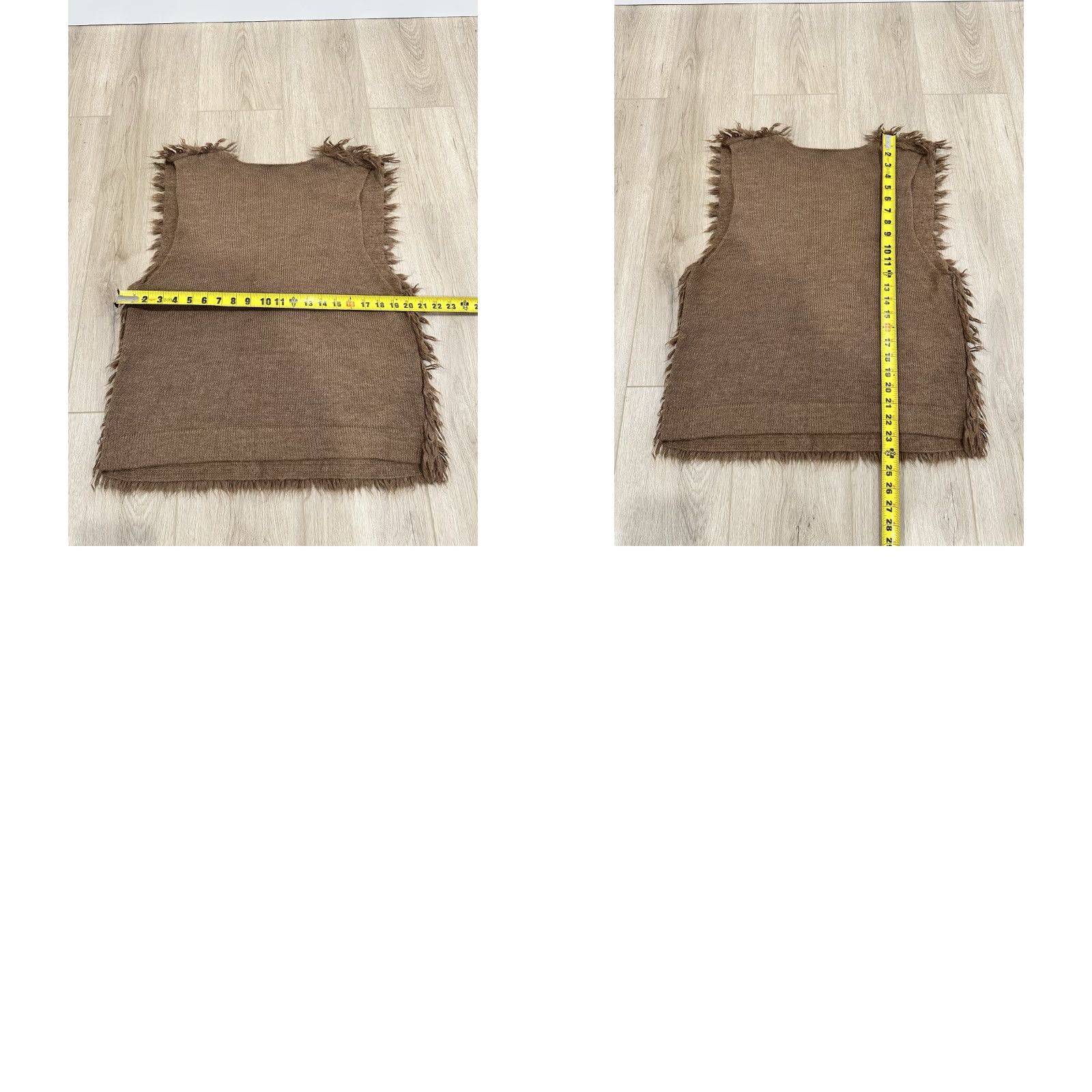Vintage A DETACHER Sweater Vest Shirt Bohemian Alpaca Brown Sleeveless Size S Women Size S / US 4 / IT 40 - 8 Thumbnail