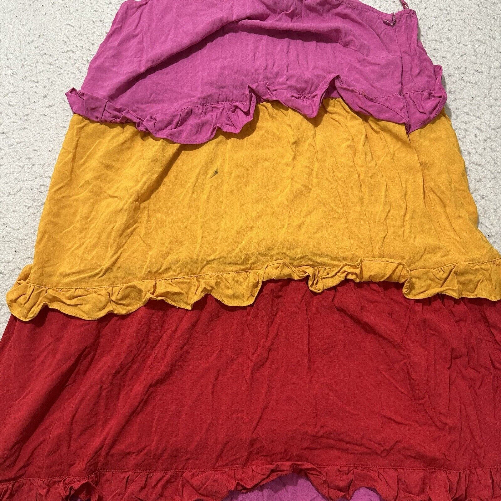 Other Ivy Street 1X Pink Colorful Tiered Maxi Sundress Sleeveless Size XL / US 12-14 / IT 48-50 - 6 Thumbnail