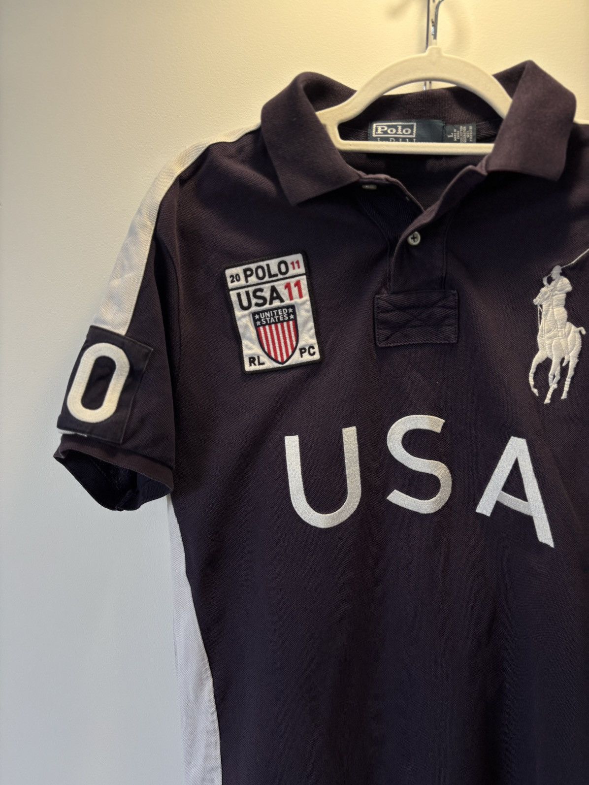 Polo Ralph Lauren Ralph Lauren Polo USA Navy Embroidered Shirt Men’s Size L Size US L / EU 52-54 / 3 - 3 Thumbnail