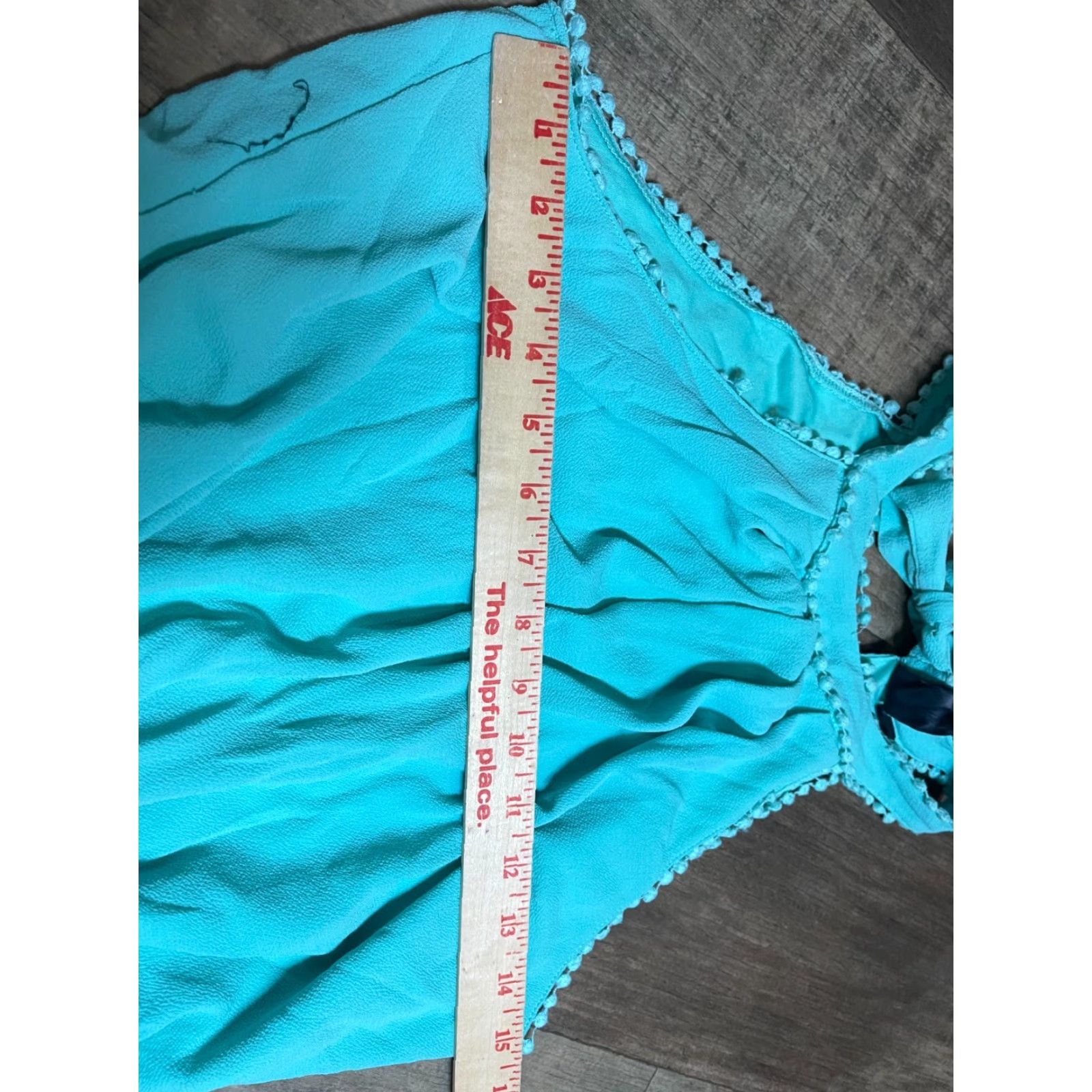 Vintage Romper Womens M Blue Teal Body Suit one-Piece Sleeveless Solid Medium M Women Size 32" / US 10 / IT 46 - 3 Thumbnail