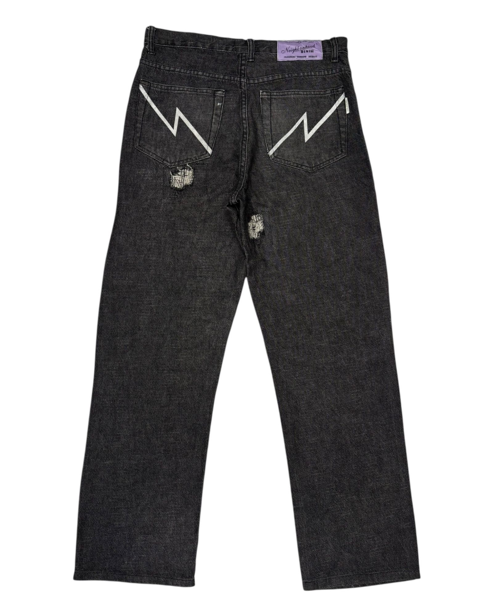 Neighborhood Neighborhood AW03 Black Fragment Narrow Denim Jean Size US 32 / EU 48 - 8 Thumbnail