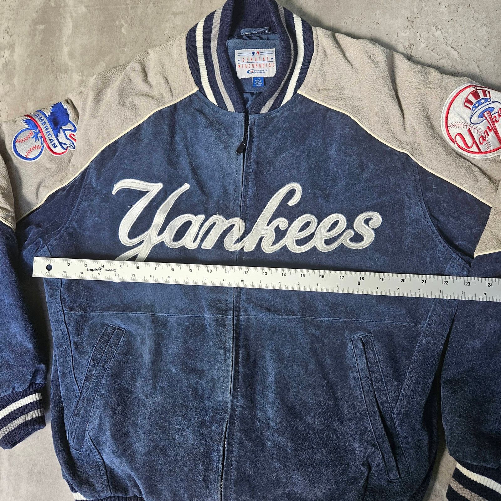 Other VTG New York Yankees Suede Leather Mens Jacket. Size L Size US L / EU 52-54 / 3 - 4 Thumbnail