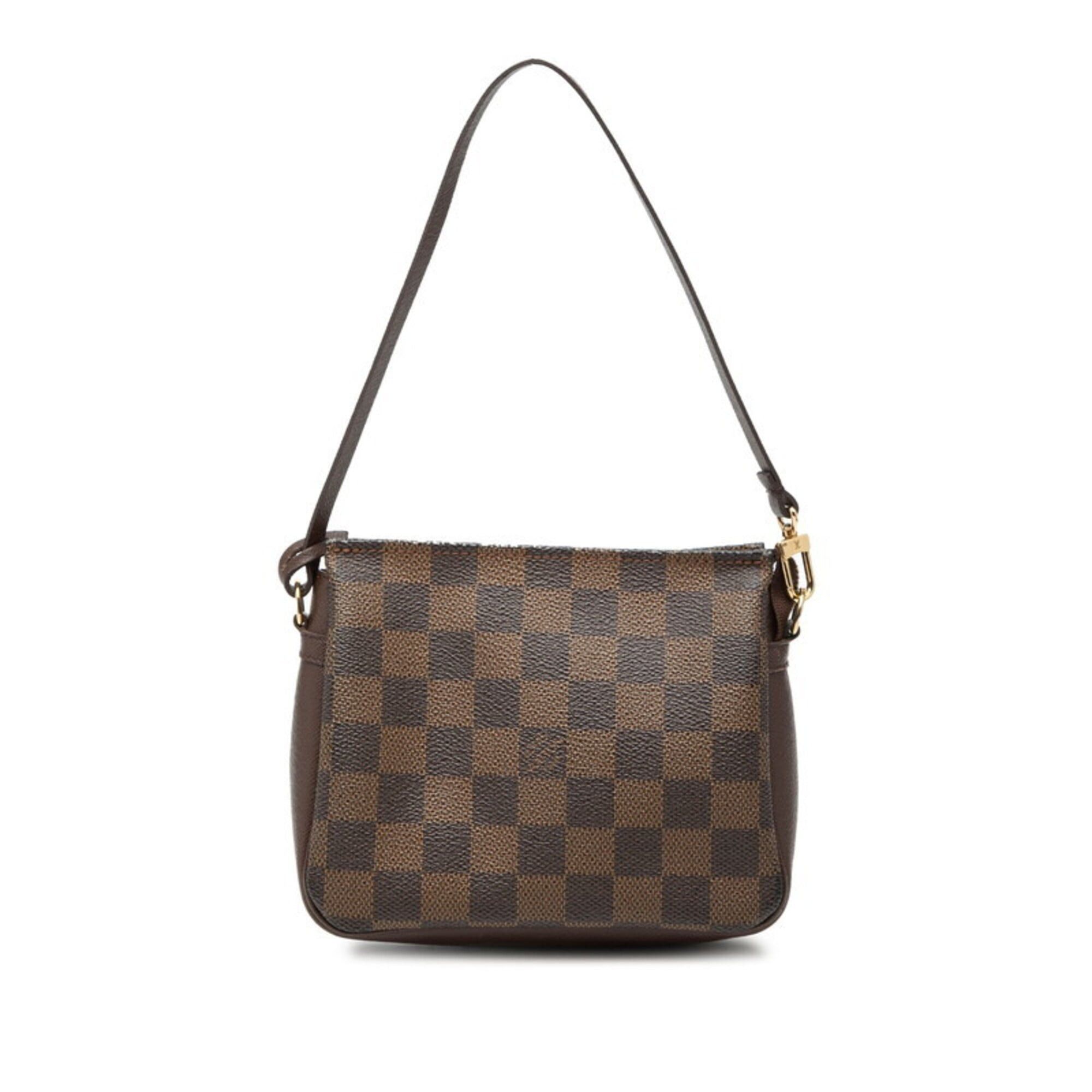 Louis Vuitton Louis Vuitton Damier Trousse Makeup Handbag N51982 Brown Leather Women's LOUIS VUITTON Size ONE SIZE - 1 Thumbnail