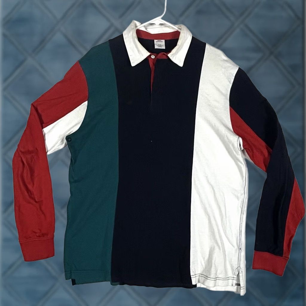 Urban Outfitters Urban Outfitters Long Sleeve Rugby Shirt Mens M Striped Blue Red Polo Style Shirt Size US M / EU 48-50 / 2 - 1 Thumbnail