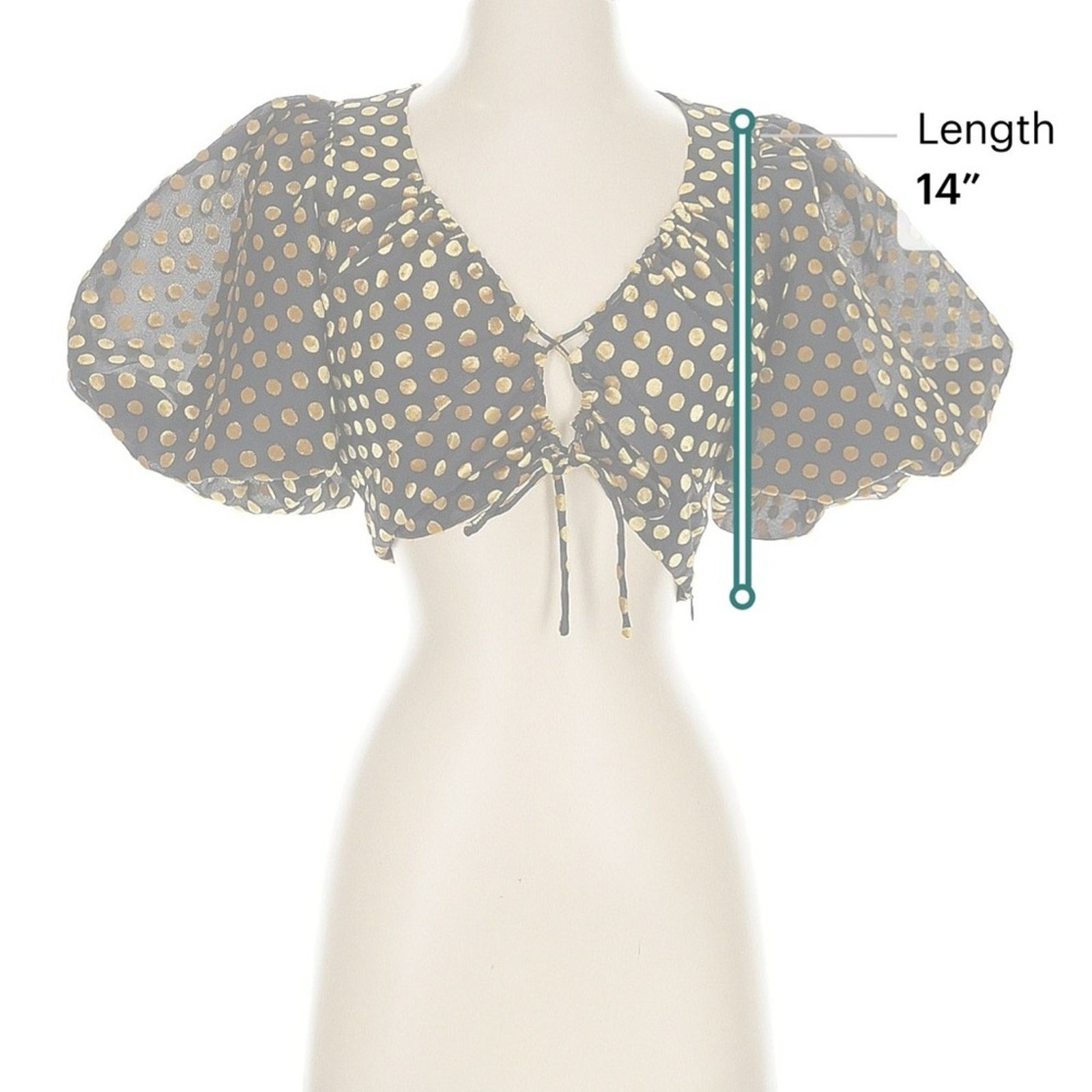 RHODE Rhode Lana Top in Dot Jacquard - NWT - Size 0 - Gold/Blue Size XS / US 0-2 / IT 36-38 - 11 Thumbnail
