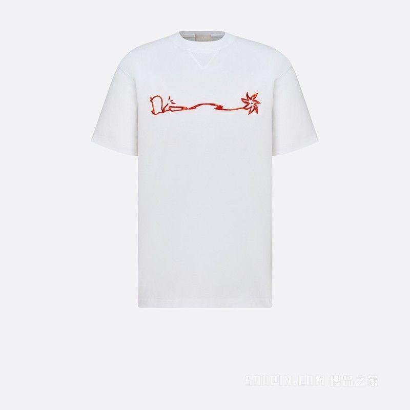 image of Dior O1Bcso1Str0324 T-Shirt In White, Men's (Size Small)