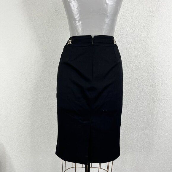Gucci × Vintage Gucci Hardware Belted Pencil Skirt by Frida Giannini 06-09 Size 28" / US 6 / IT 42 - 4 Thumbnail