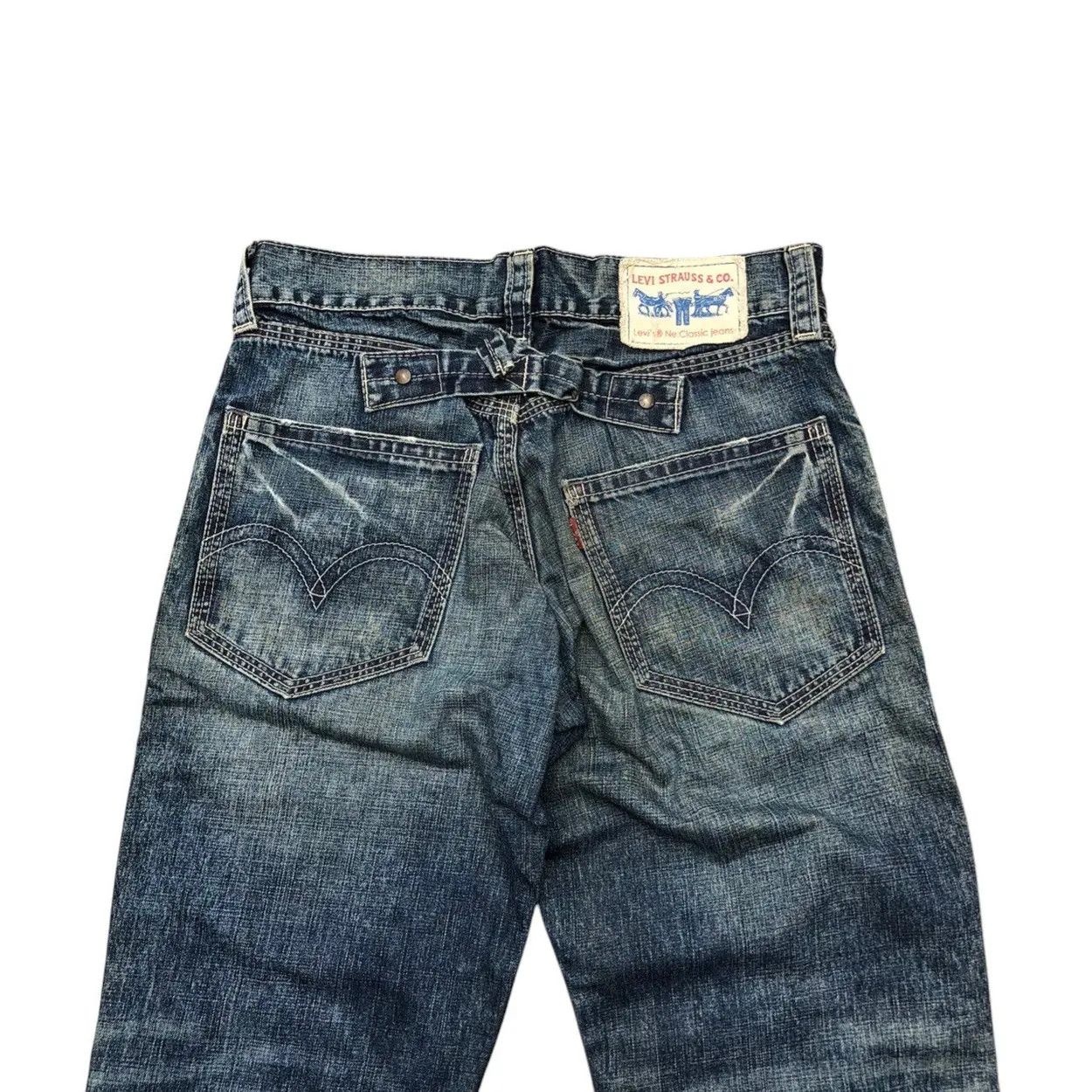 Levi's Vintage Clothing Vintage Levi’s White Tab Sashiko Repair Denim Jeans Size US 31 - 6 Thumbnail